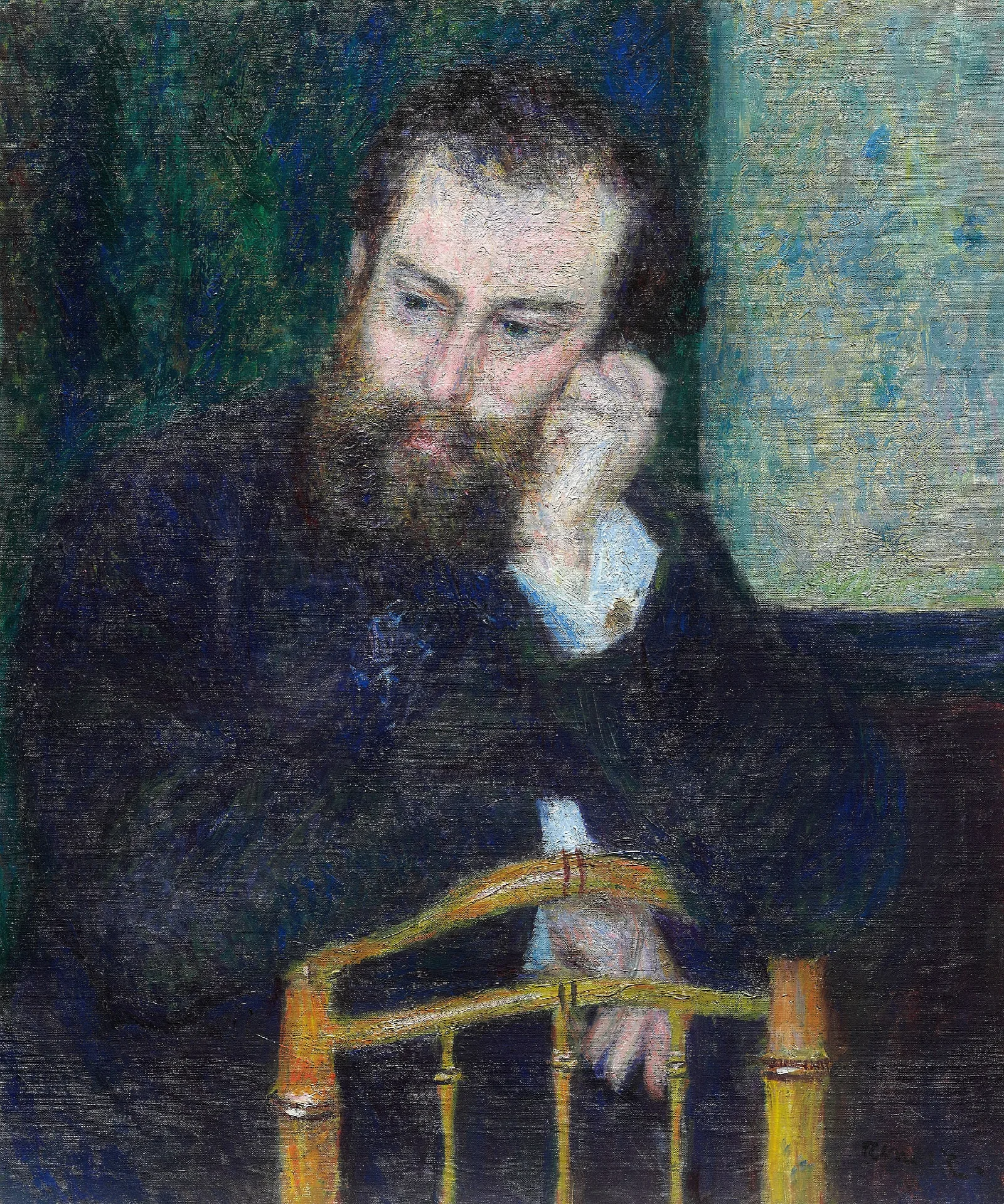 Alfred Sisley Wall Art by Pierre-Auguste Renoir - Canvas Print