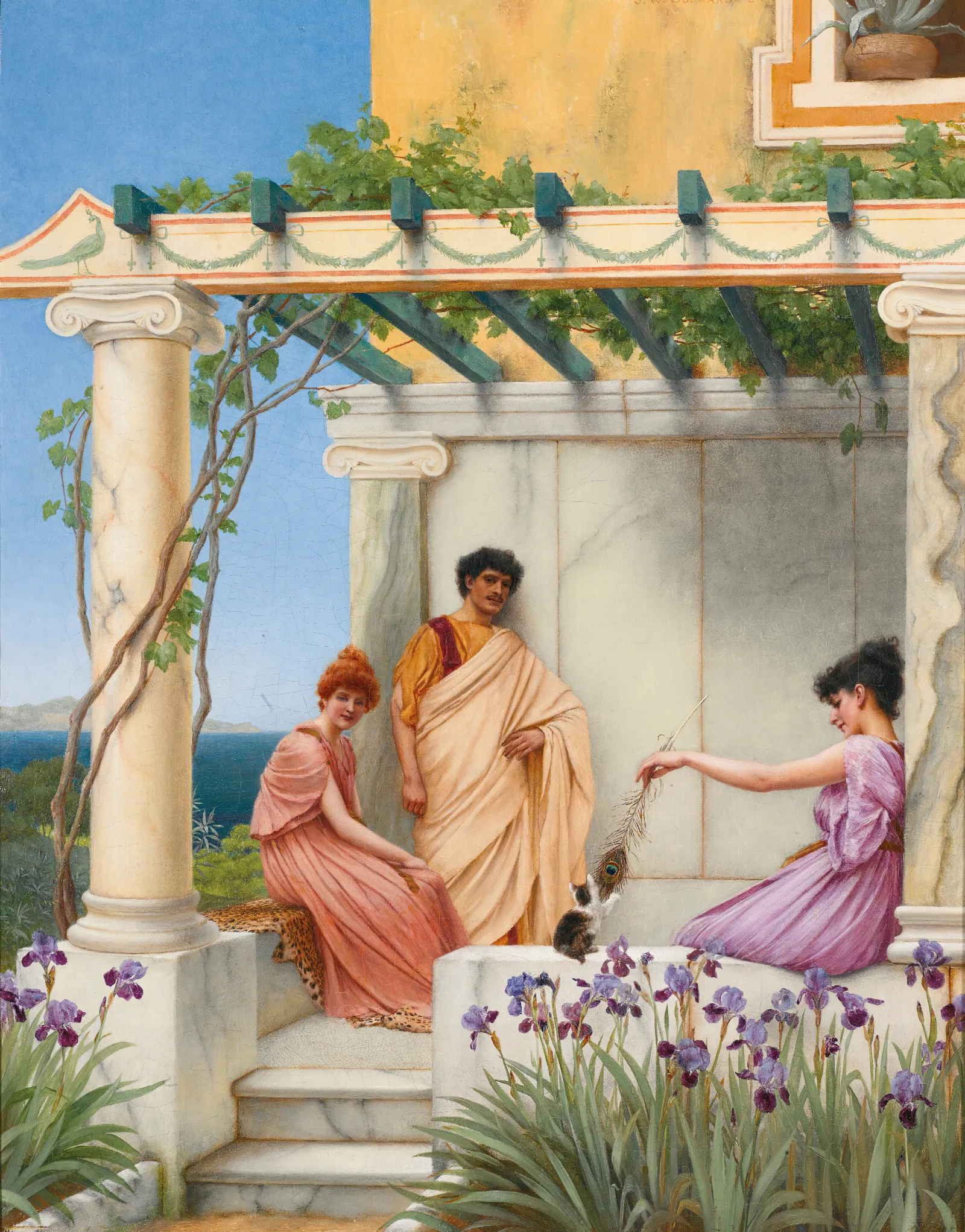 Playtime 3 Wall Art by John William Godward - Canvas Print
