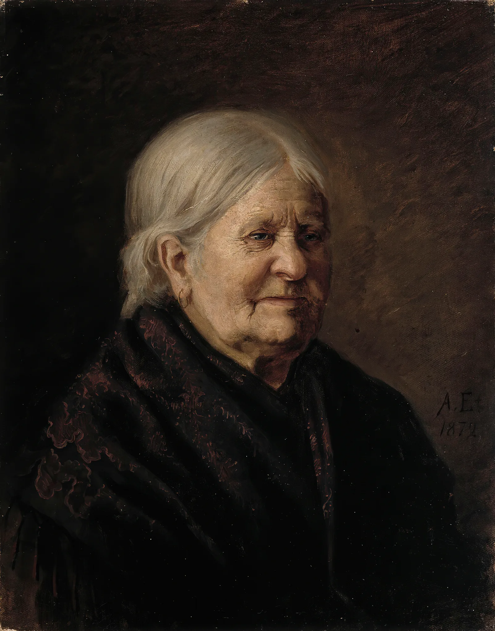 Portrait Of Fredrika Snygg Tajta Wall Art by Albert Edelfelt - Canvas Print