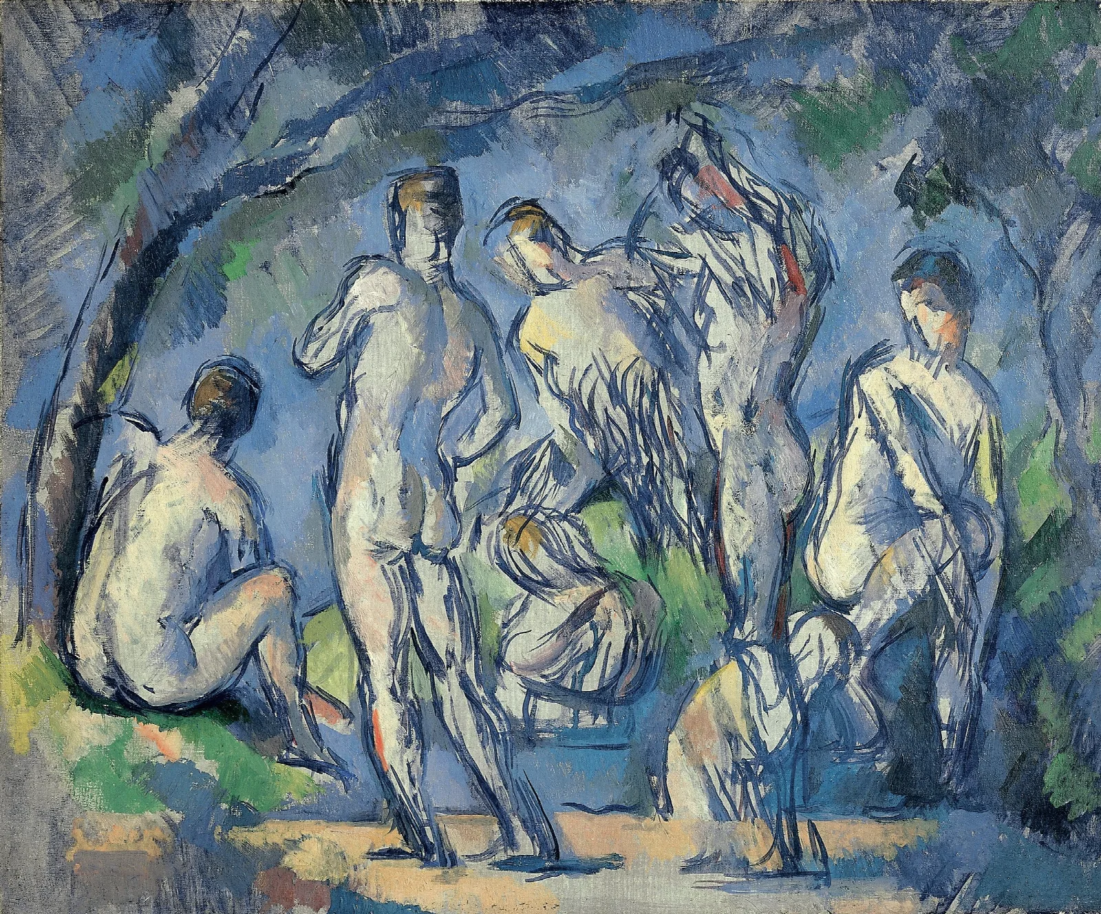 Seven Bathers Wall Art by Paul Cézanne - Canvas Print