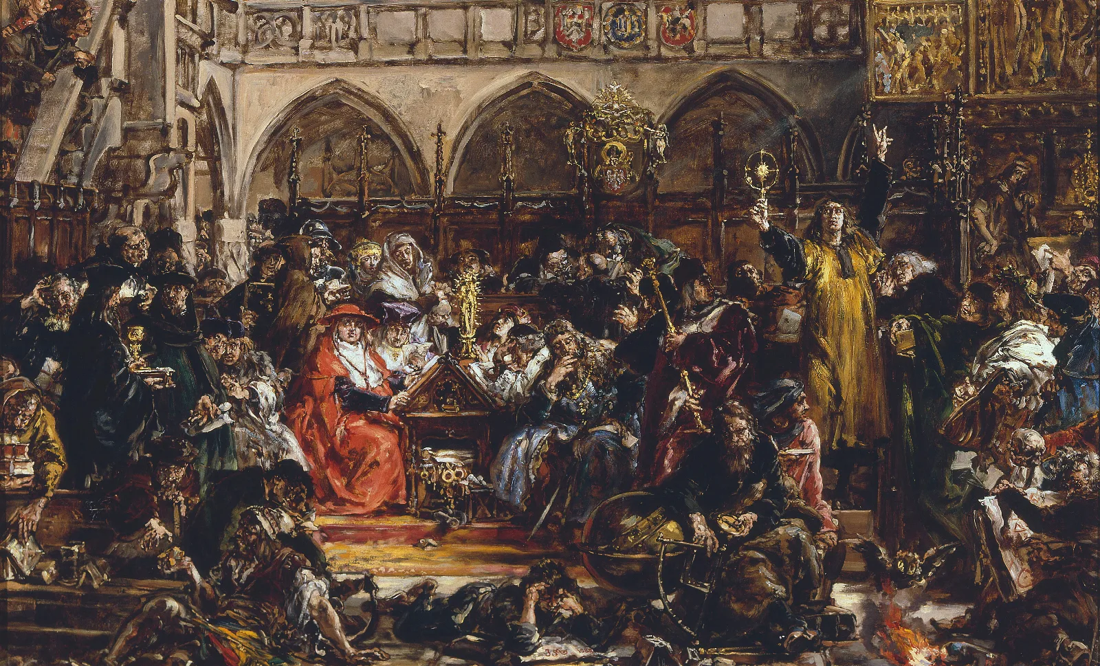 Influence Of The University On The Country From The Series History Of Civilization In Poland Wall Art by Jan Matejko - Canvas Print