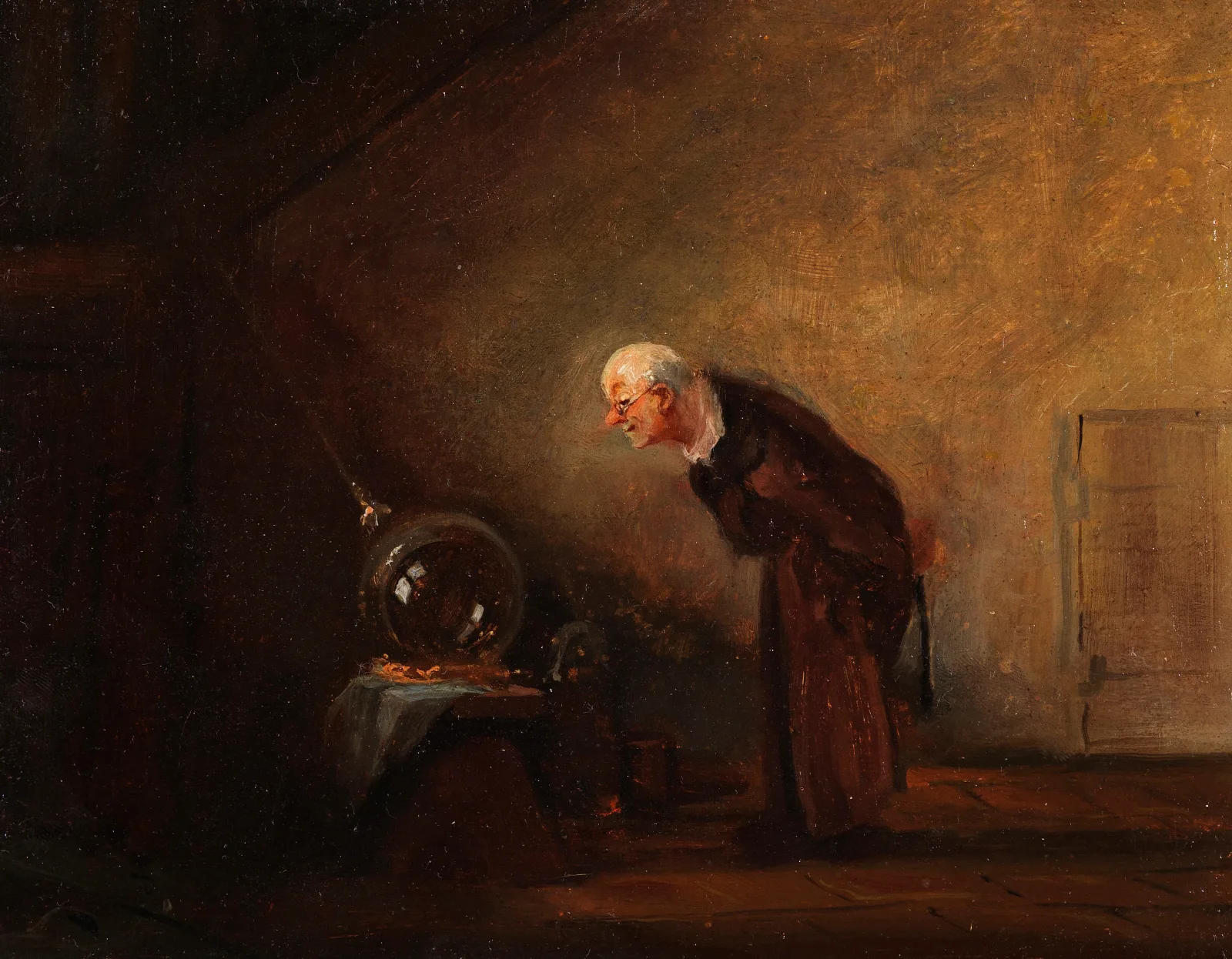 Der Alchimist Chemicus Wall Art by Carl Spitzweg - Canvas Print