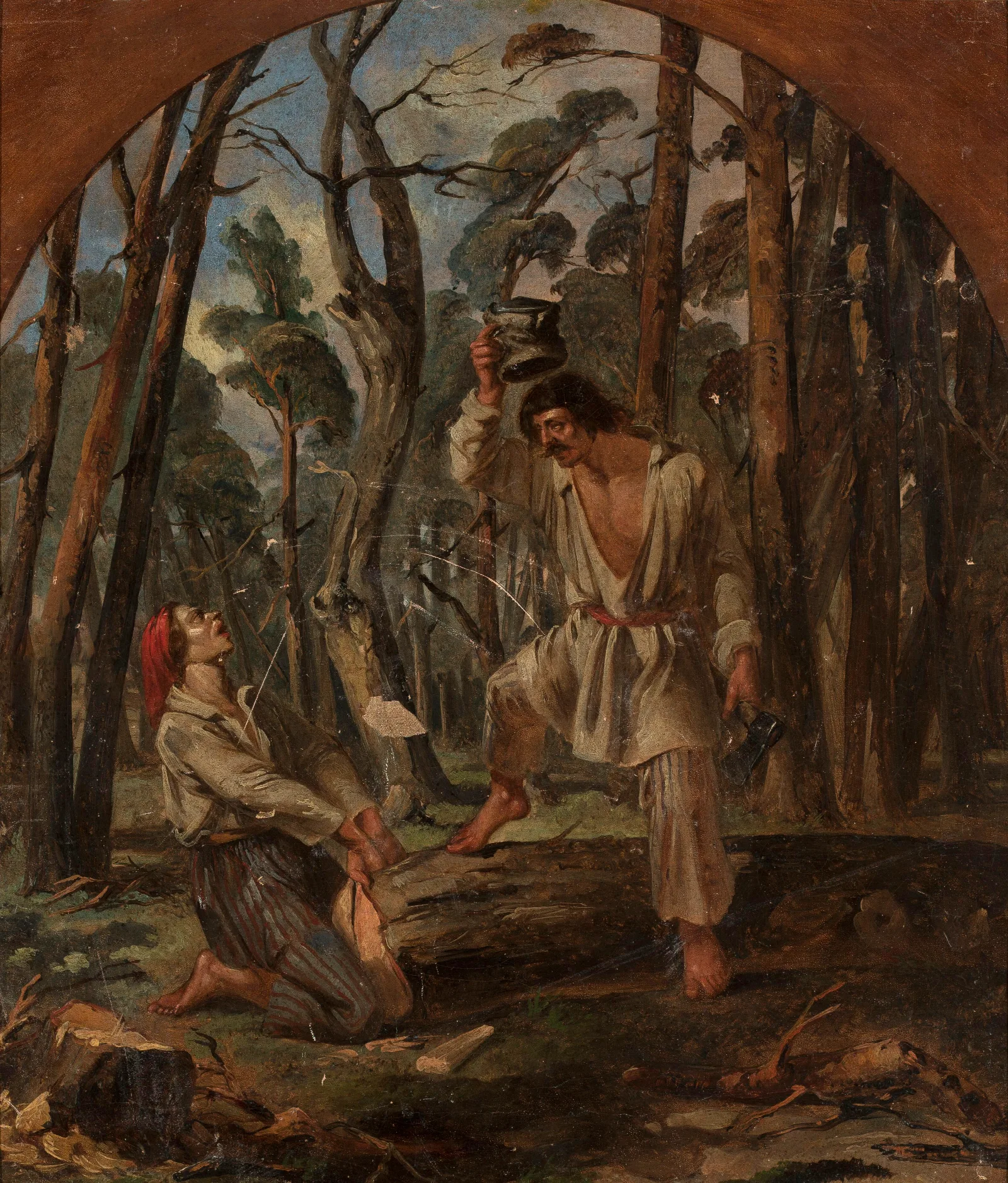 Fable Of The Lumberjack Wall Art by Ignacy Gierdziejewski - Canvas Print