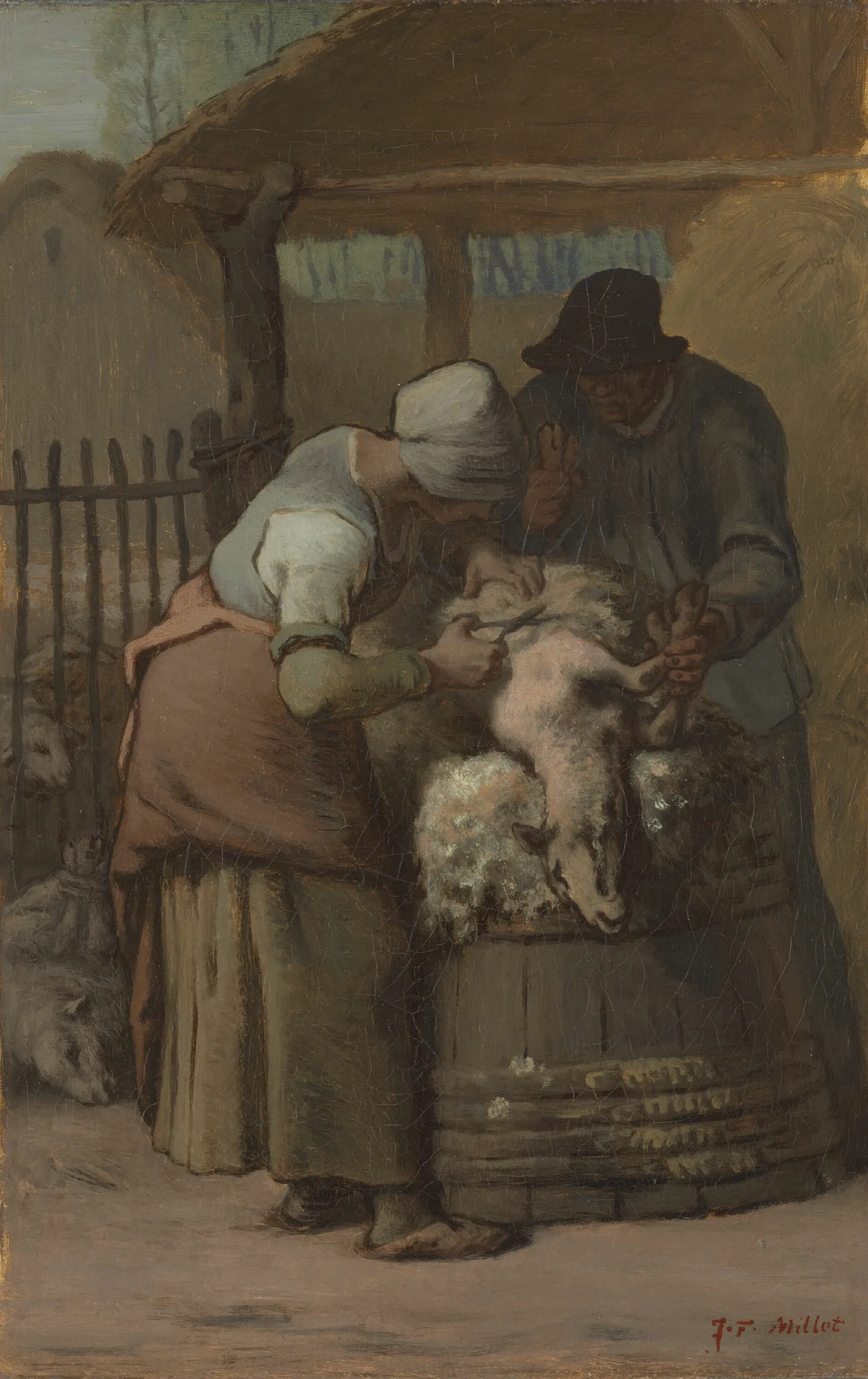 The Sheepshearers Wall Art by Jean-François Millet - Canvas Print