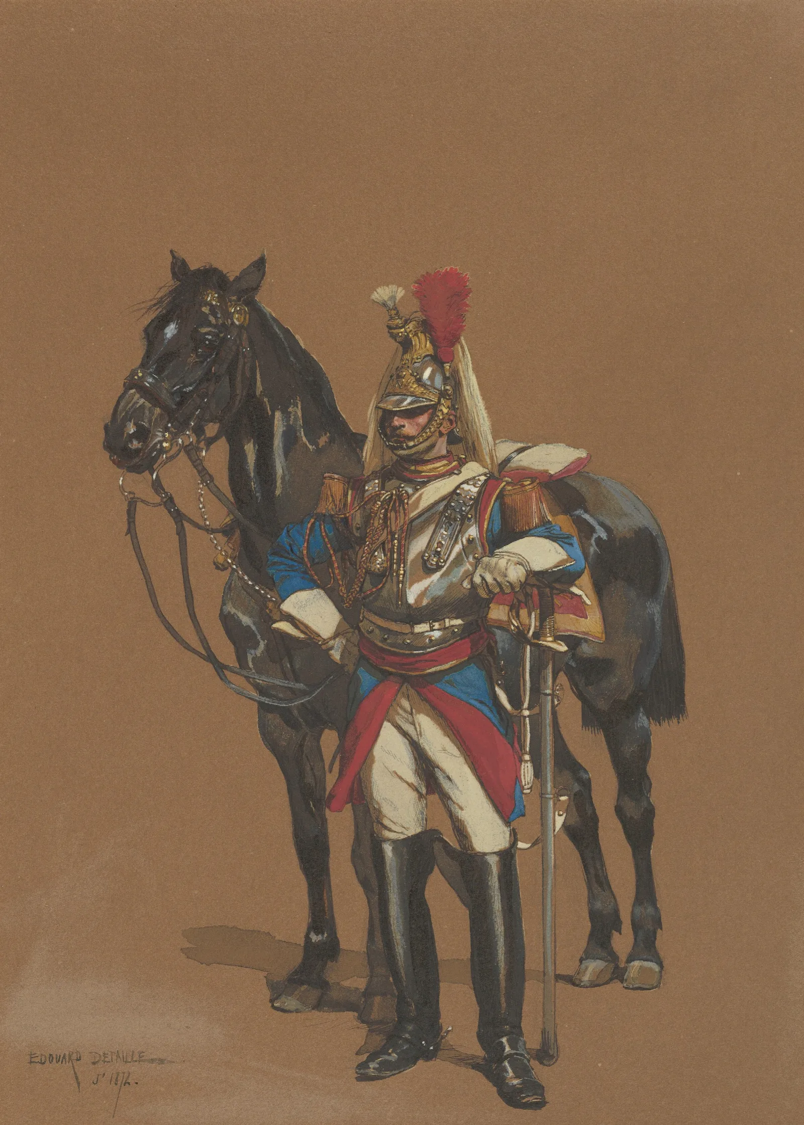 Cuirassier Wall Art by Jean-Baptiste Édouard Detaille - Canvas Print