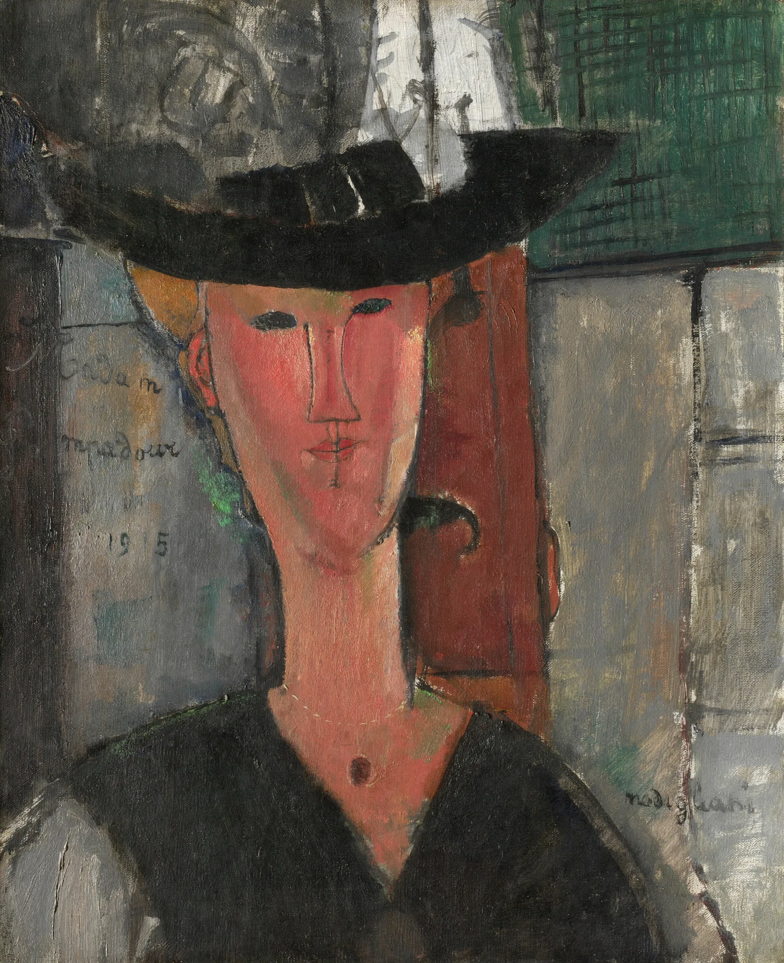 Madam Pompadour Wall Art by Amedeo Modigliani - Canvas Print
