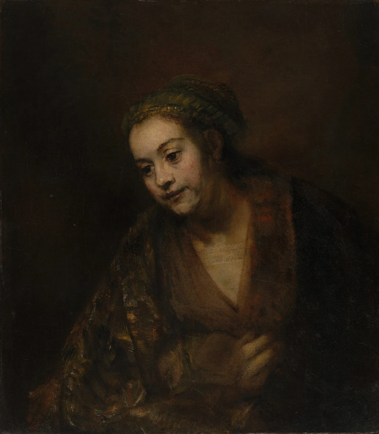Hendrickje Stoffels 1626 1663 Wall Art by Rembrandt van Rijn - Canvas Print