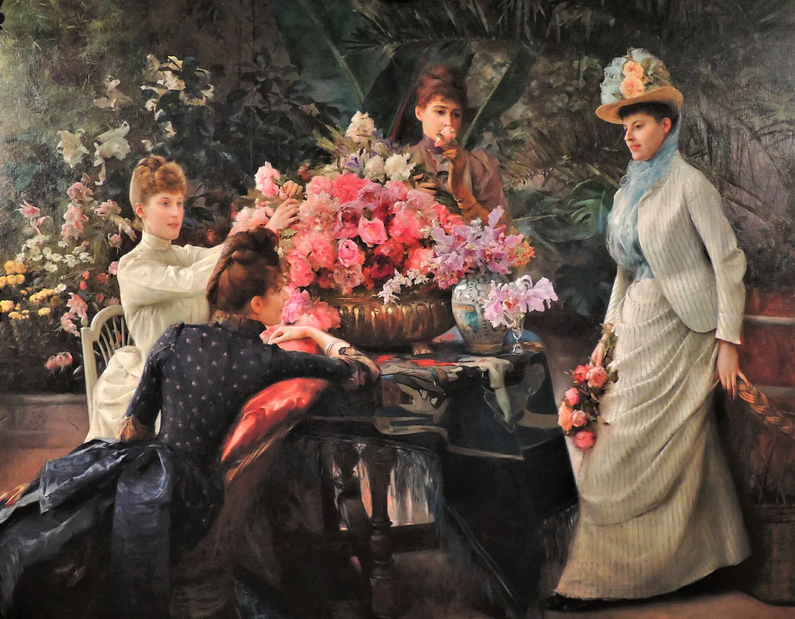 Spring Flowers 2 Wall Art by Julius Leblanc Stewart - Canvas Print