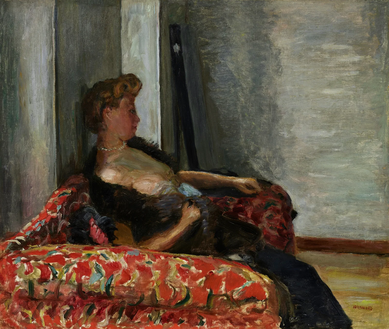 Portrait De Femme 30 Wall Art by Pierre Bonnard - Canvas Print
