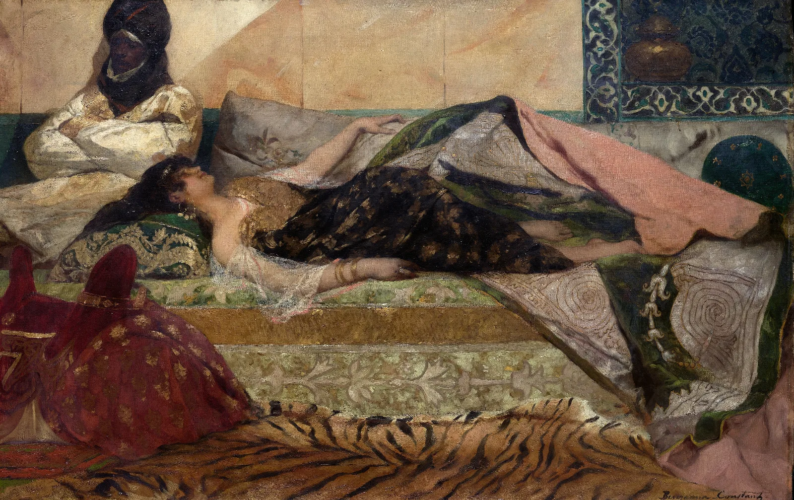 Odalisque 3 Wall Art by Jean-Joseph-Benjamin Constant - Canvas Print