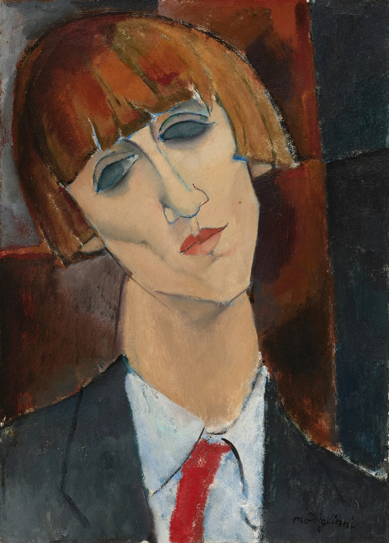 Madame Kisling Wall Art by Amedeo Modigliani - Canvas Print