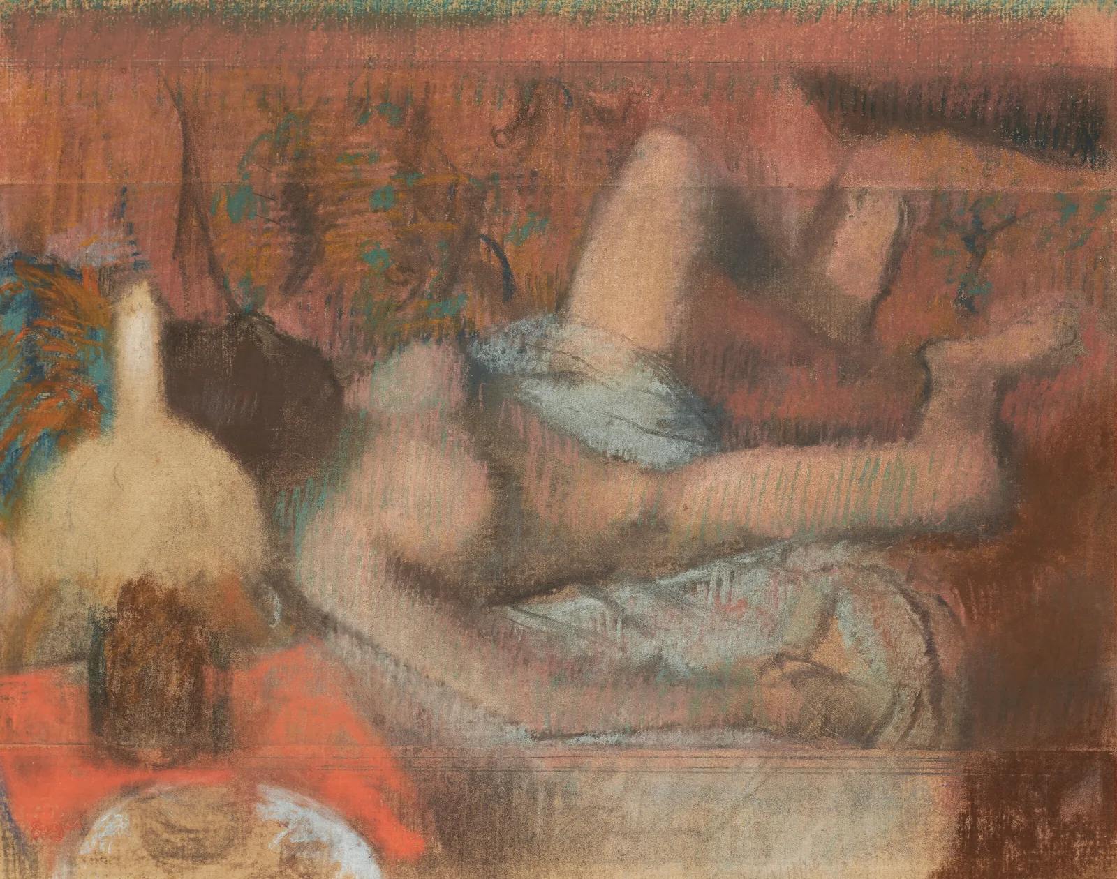 Femme Nue Couchee 4 Wall Art by Edgar Degas - Canvas Print