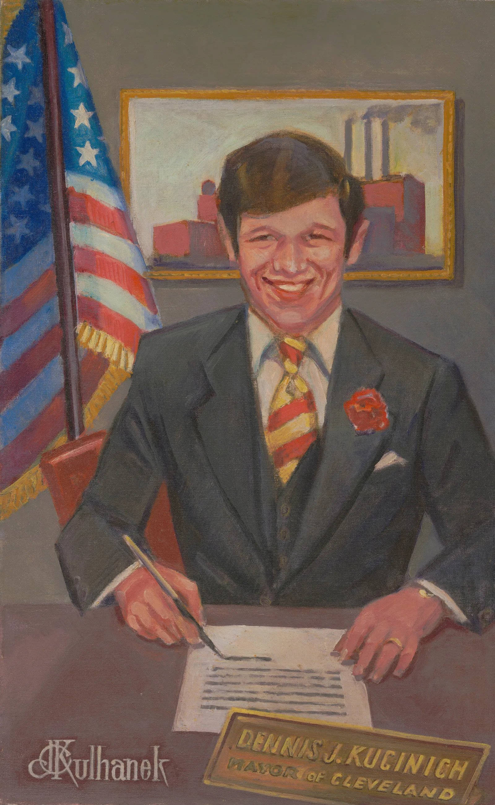 Dennis John Kucinich Mayor Of Cleveland Wall Art by James C. Kulhanek - Canvas Print