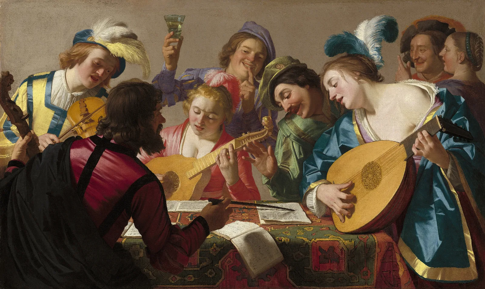 The Concert Wall Art by Gerard van Honthorst - Canvas Print