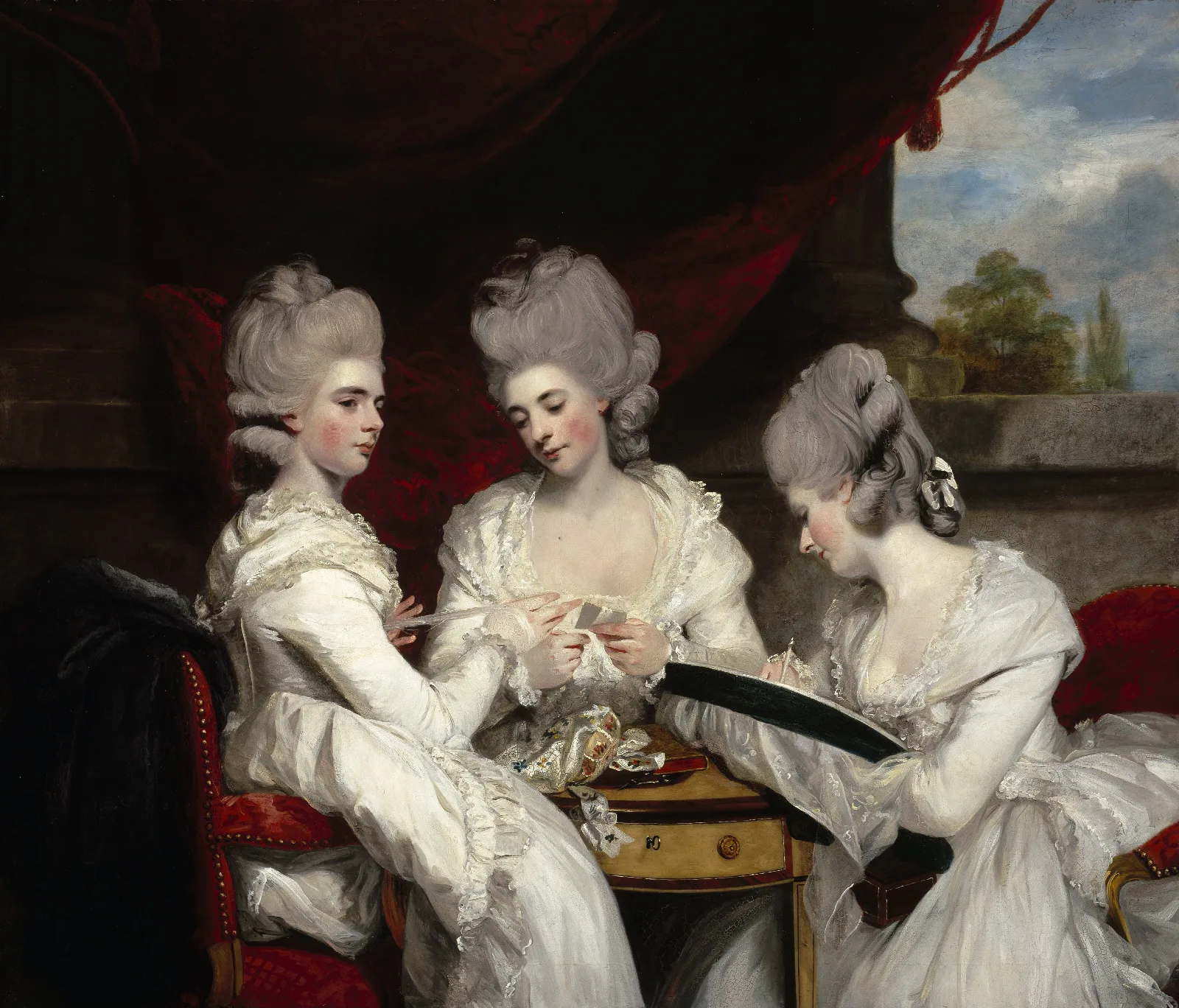 The Ladies Waldegrave Wall Art by Sir Joshua Reynolds - Canvas Print