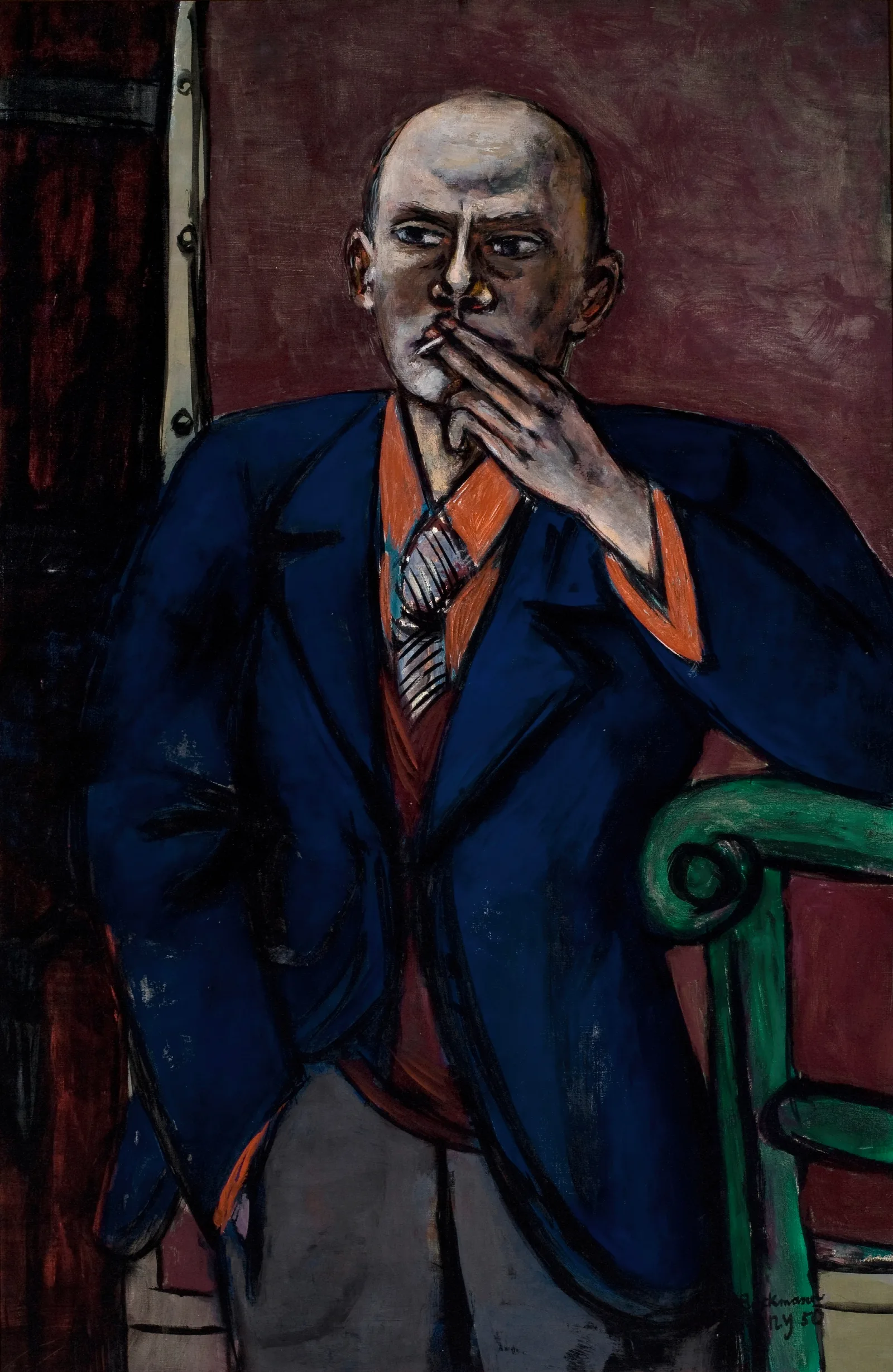 Self Portrait 779 Wall Art by Max Beckmann - Canvas Print