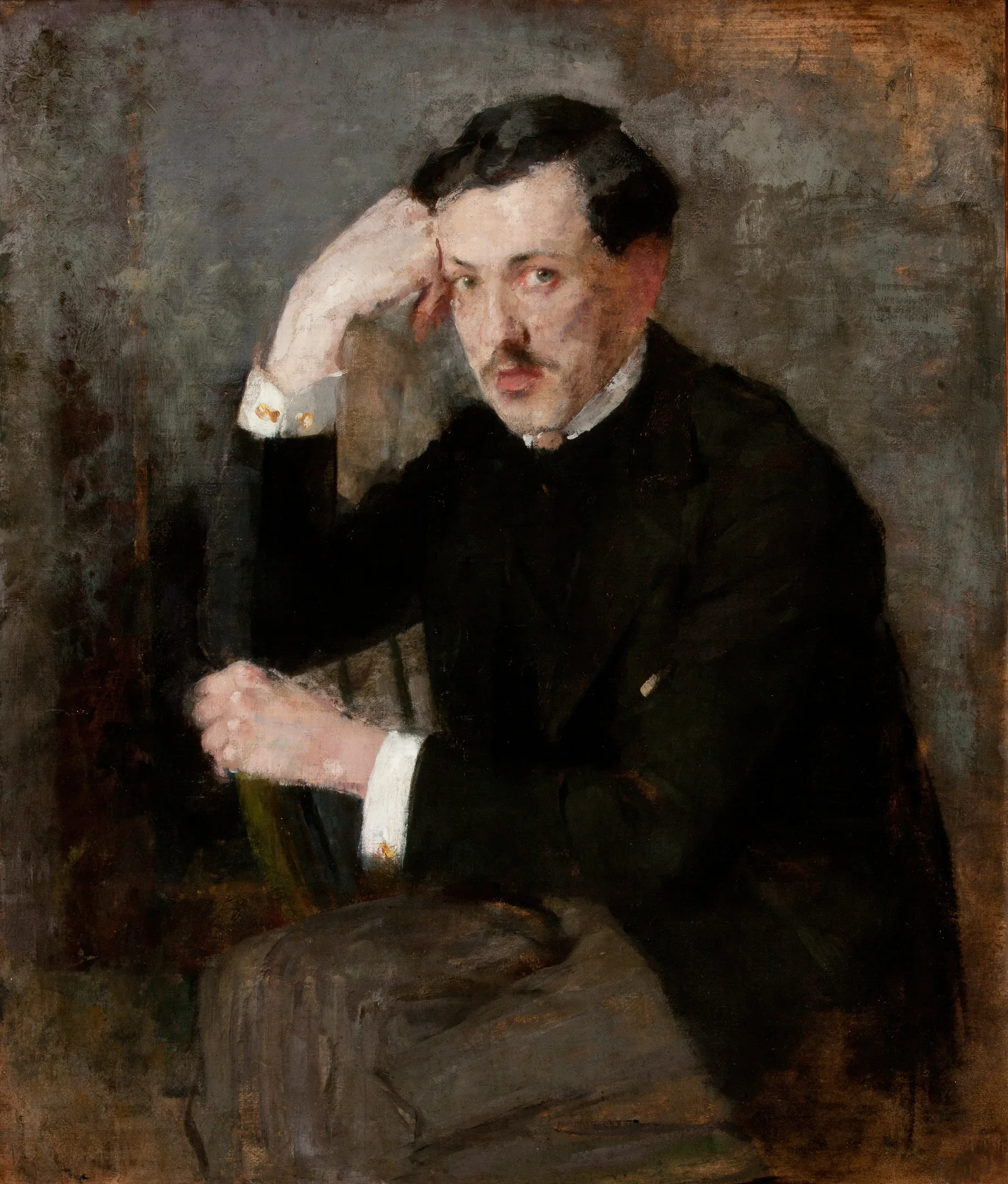 Portrait Of Jozef Czajkowski 2 Wall Art by Olga Boznanska - Canvas Print