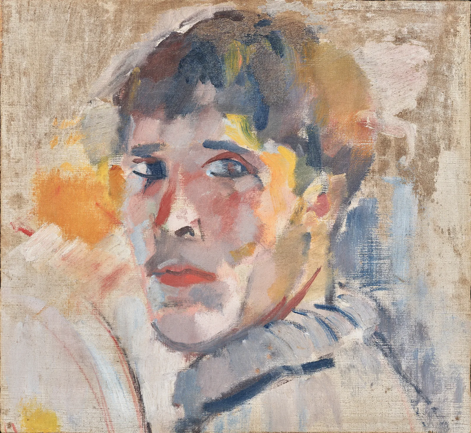 Portrait Of Rik Without Hat Wall Art by Rik Wouters - Canvas Print