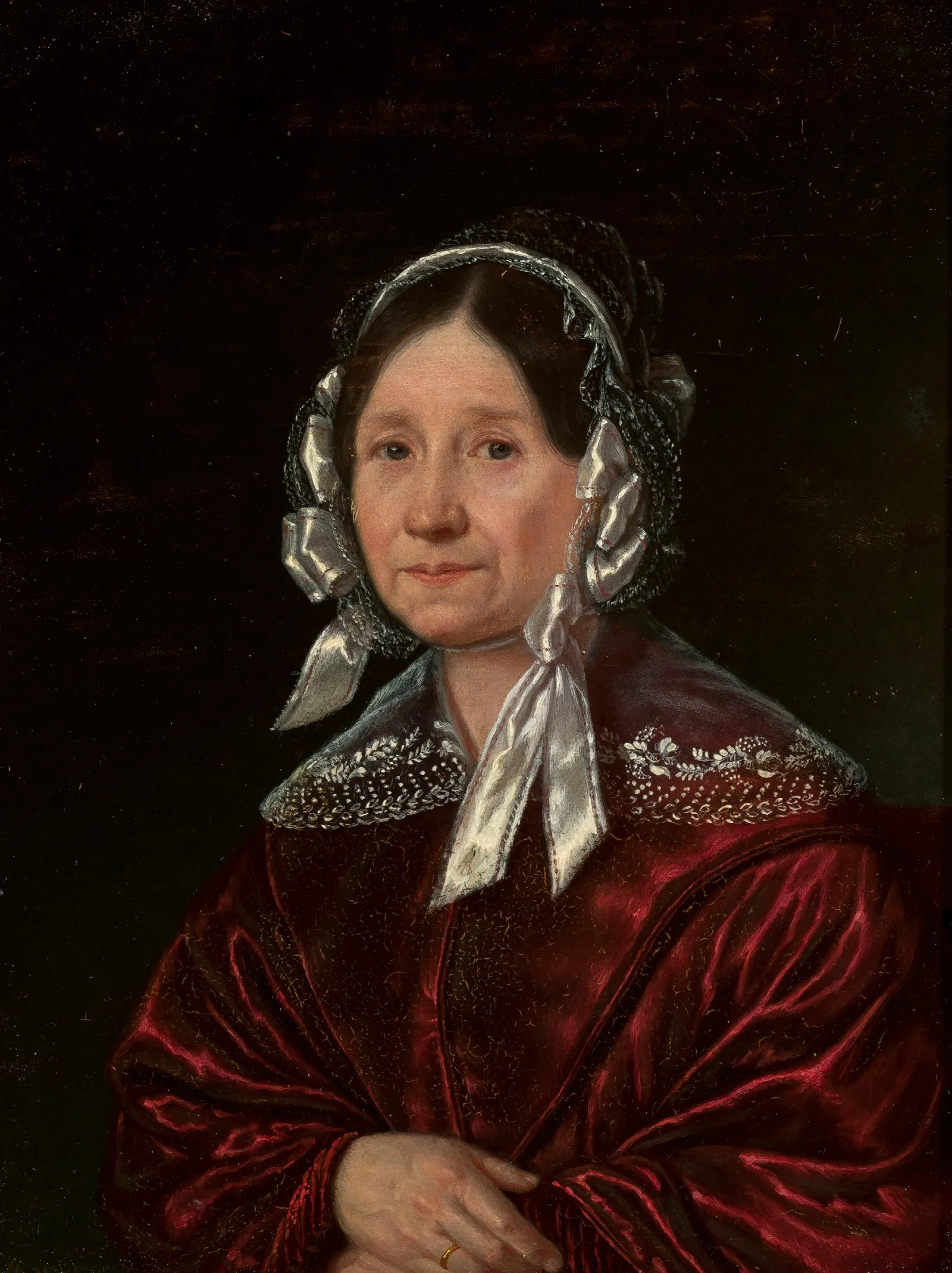 Portrait Of Teresa Kicka Wall Art by Józef Simmler - Canvas Print