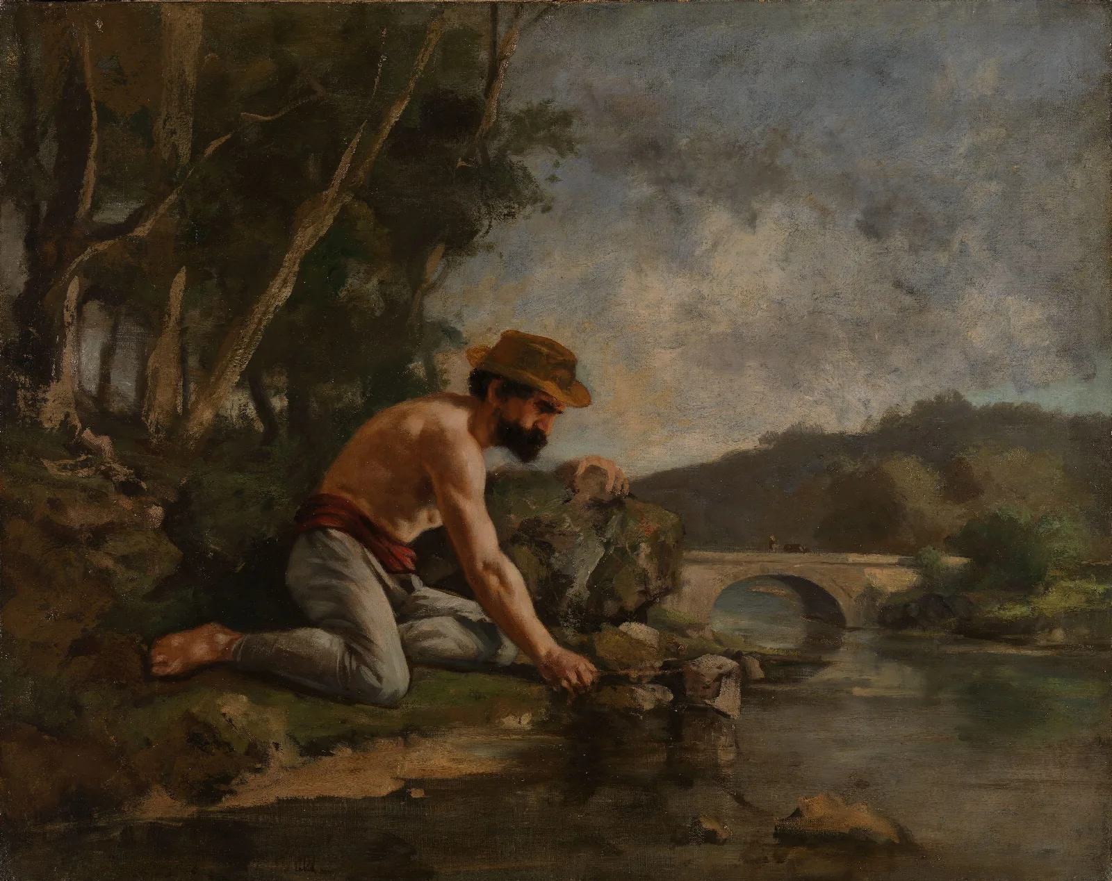The Fisherman 4 Wall Art by Gustave Courbet - Canvas Print