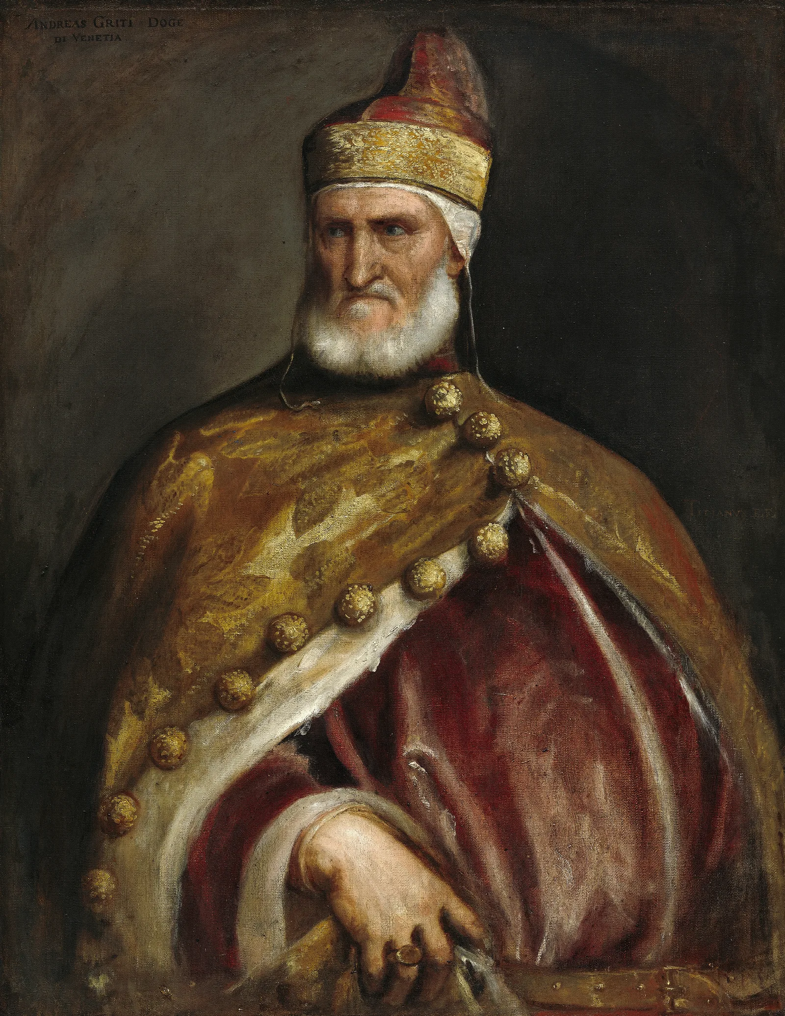 Doge Andrea Gritti Wall Art by Titian - Canvas Print