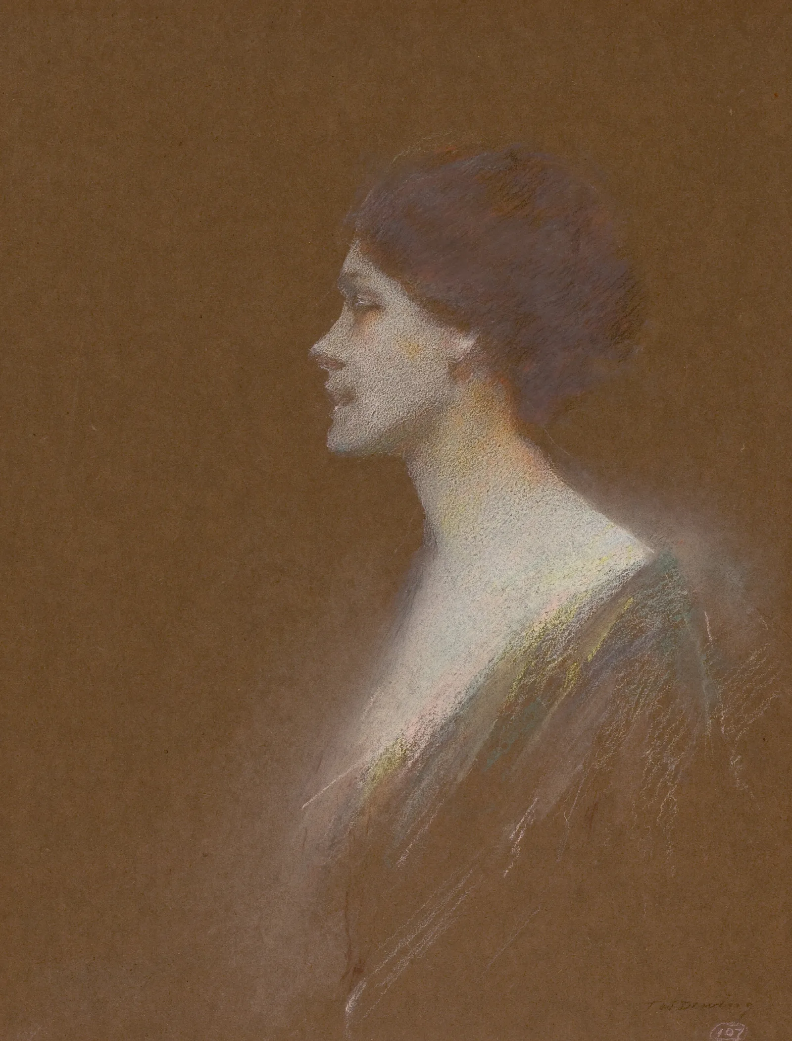 Portrait Of A Woman 154 Wall Art by Thomas Wilmer Dewing - Canvas Print