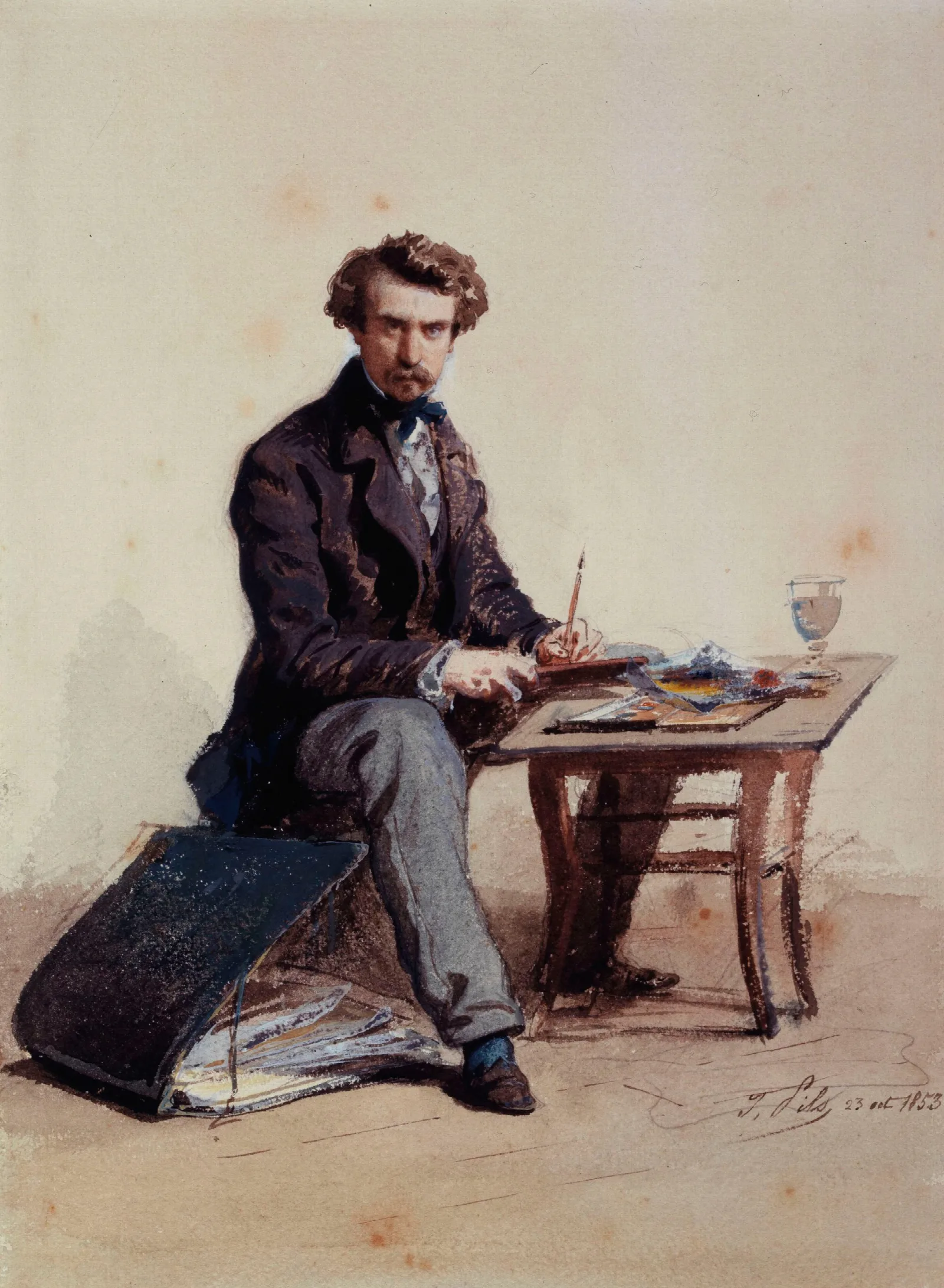 Portrait De Lartiste 2 Wall Art by Isidore Pils - Canvas Print