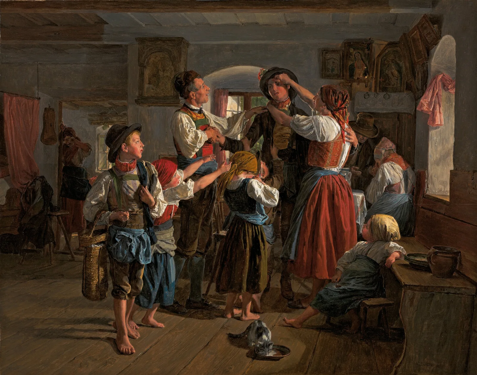 The Conscripts Farewell Wall Art by Ferdinand Georg Waldmüller - Canvas Print