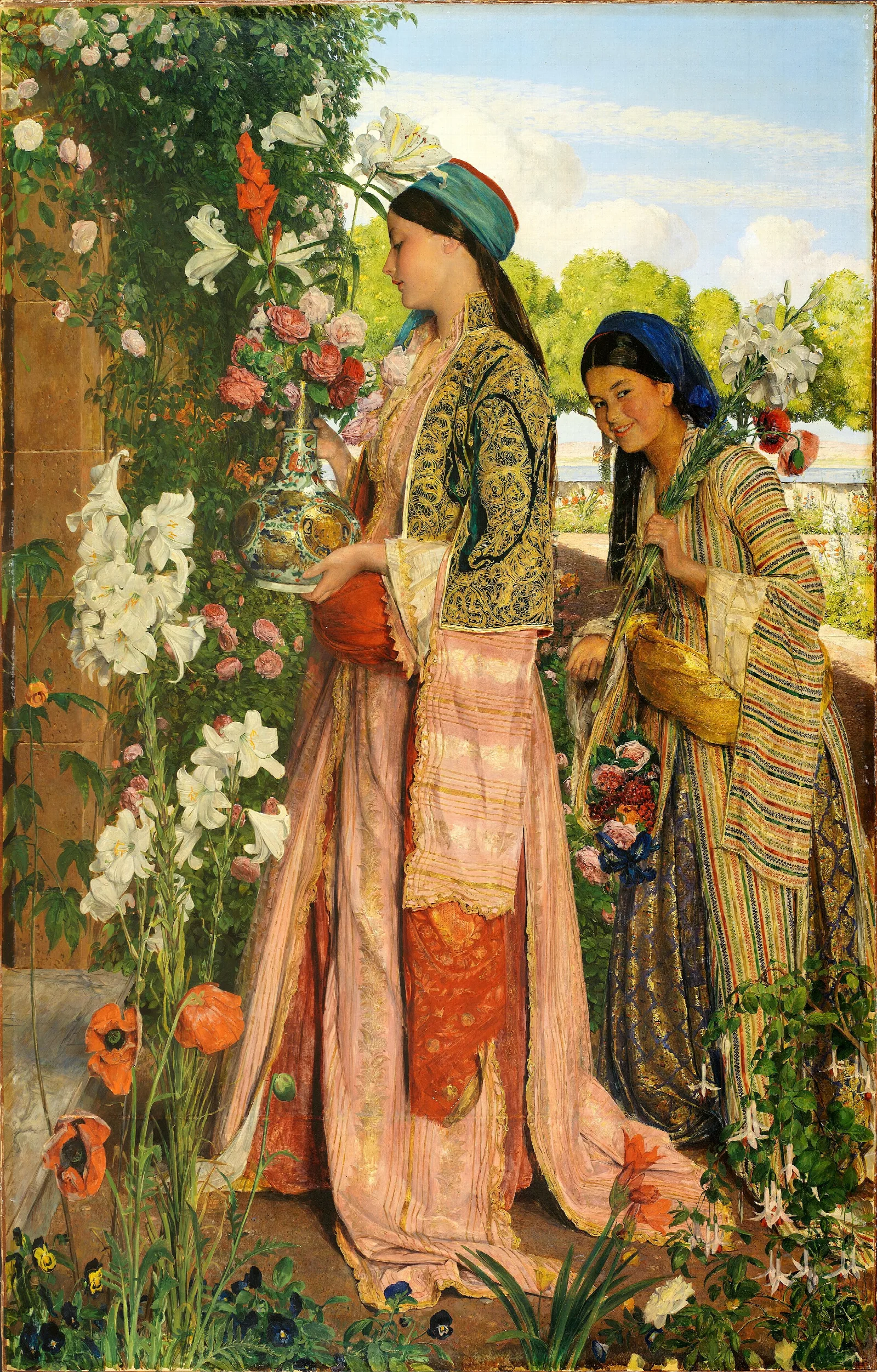 Lilium Auratum Wall Art by John Frederick Lewis - Canvas Print