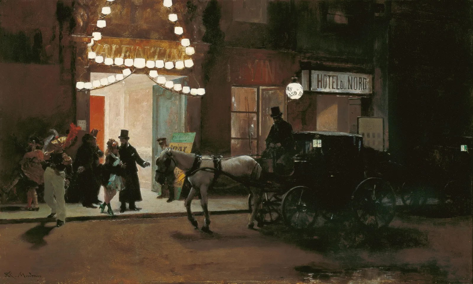 Leaving The Masked Ball Wall Art by Raimundo de Madrazo y Garreta - Canvas Print