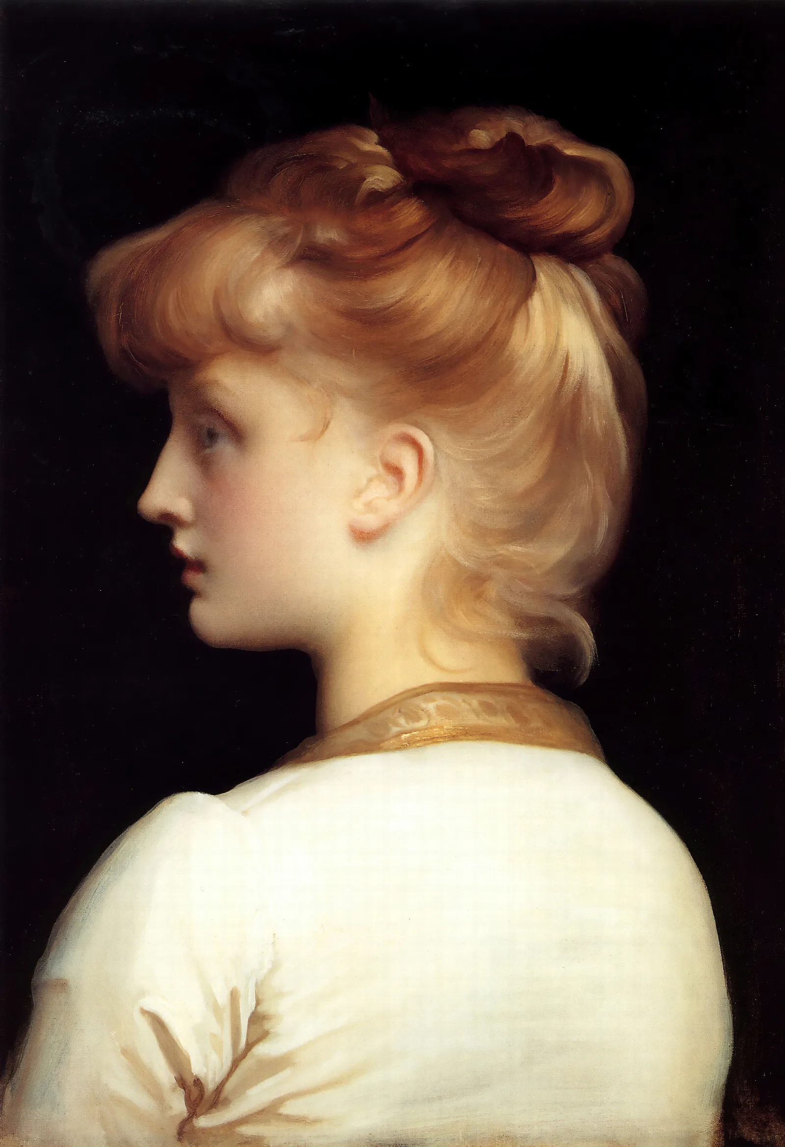 A Girl Wall Art by Frederic Leighton - Canvas Print