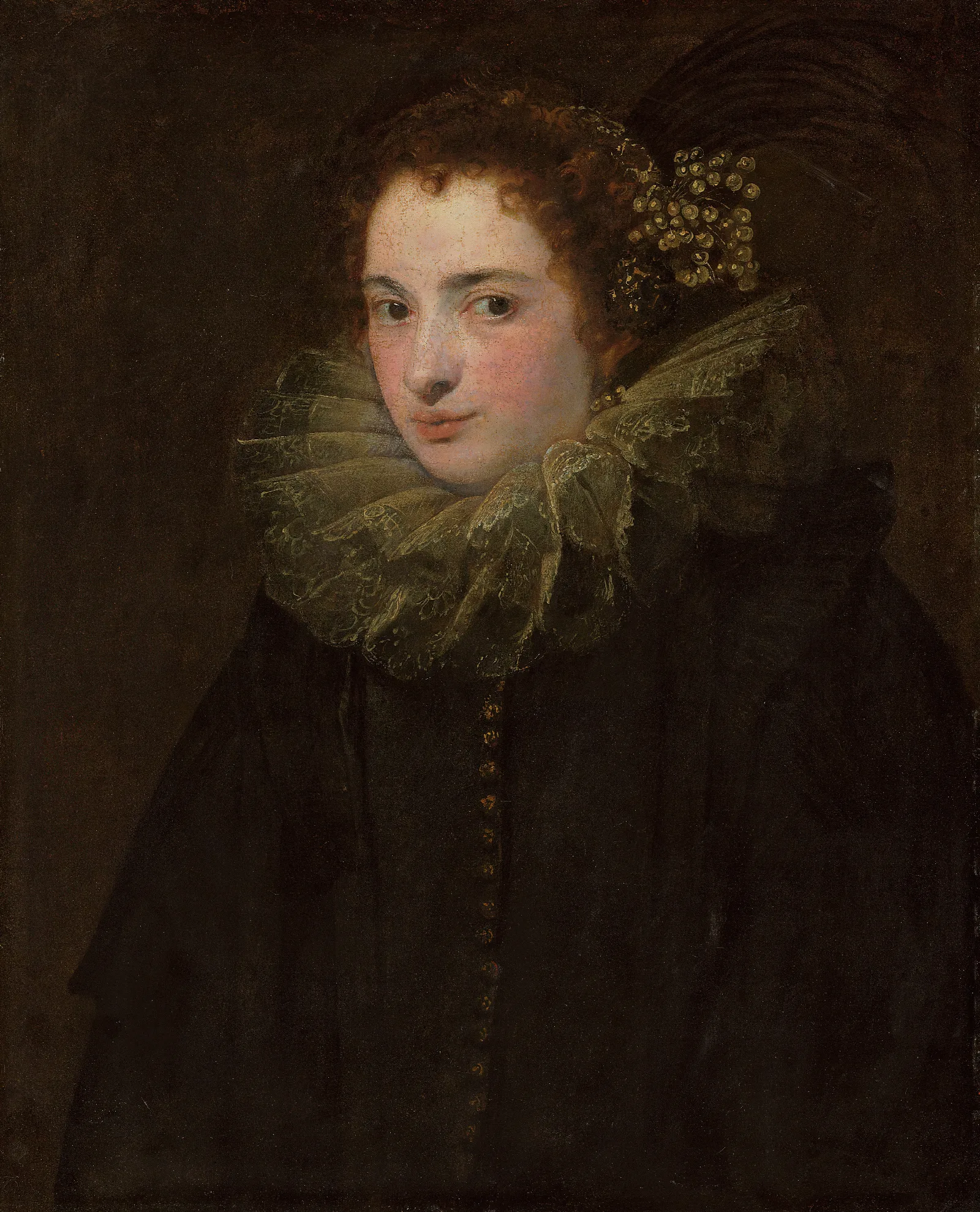 A Portrait Of A Noblewoman Wall Art by Anthony van Dyck - Canvas Print