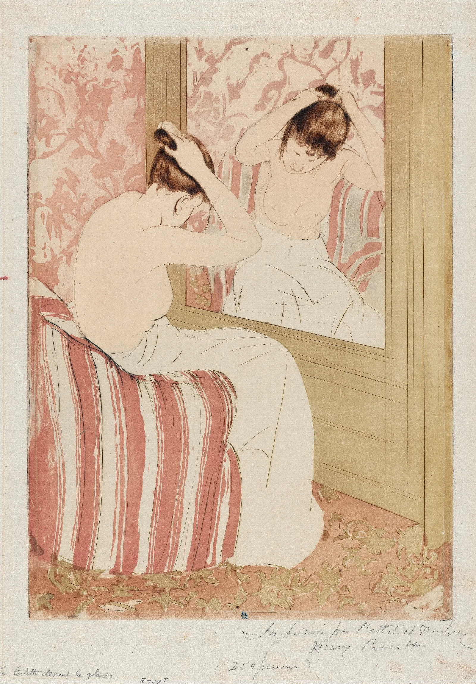 The Coiffure Wall Art by Mary Cassatt - Canvas Print
