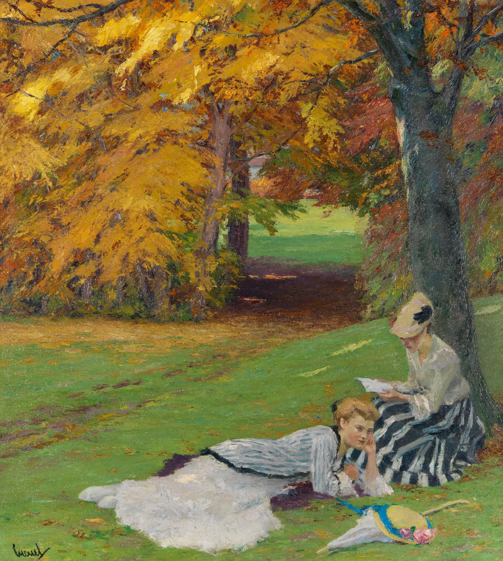 Beautiful Autumn Afternoon Wall Art by Edward Cucuel - Canvas Print