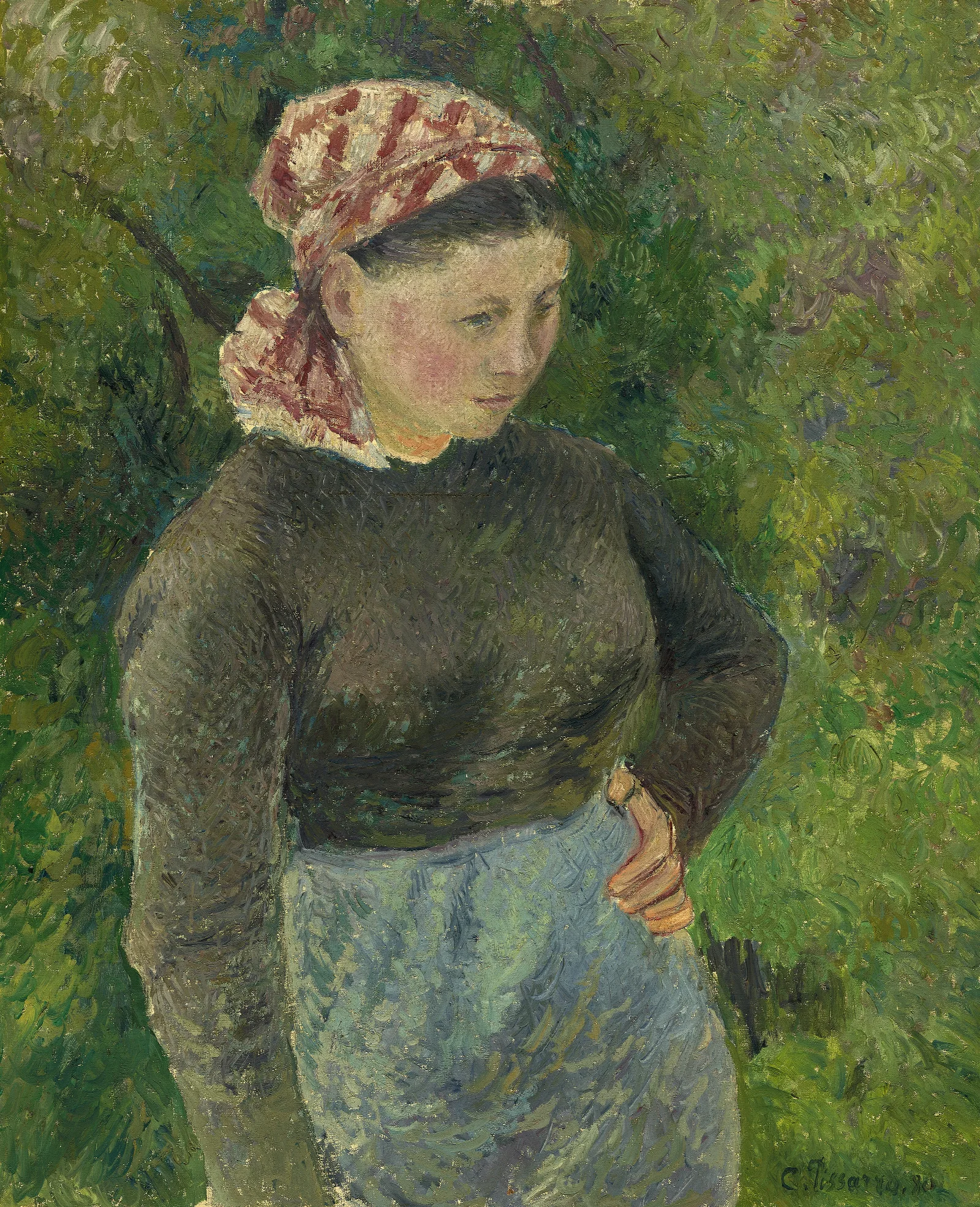Peasant Woman Wall Art by Camille Pissarro - Canvas Print