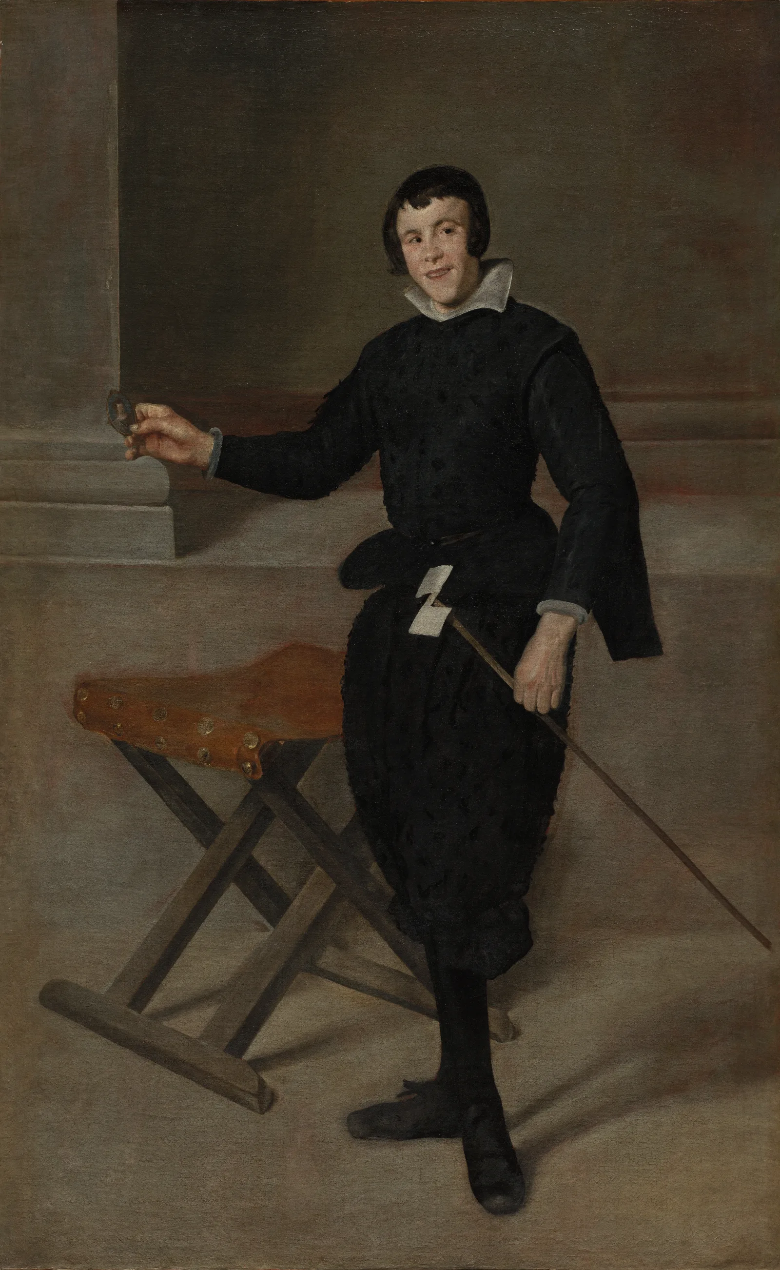 Portrait Of The Jester Calabazas Wall Art by Diego Velázquez - Canvas Print