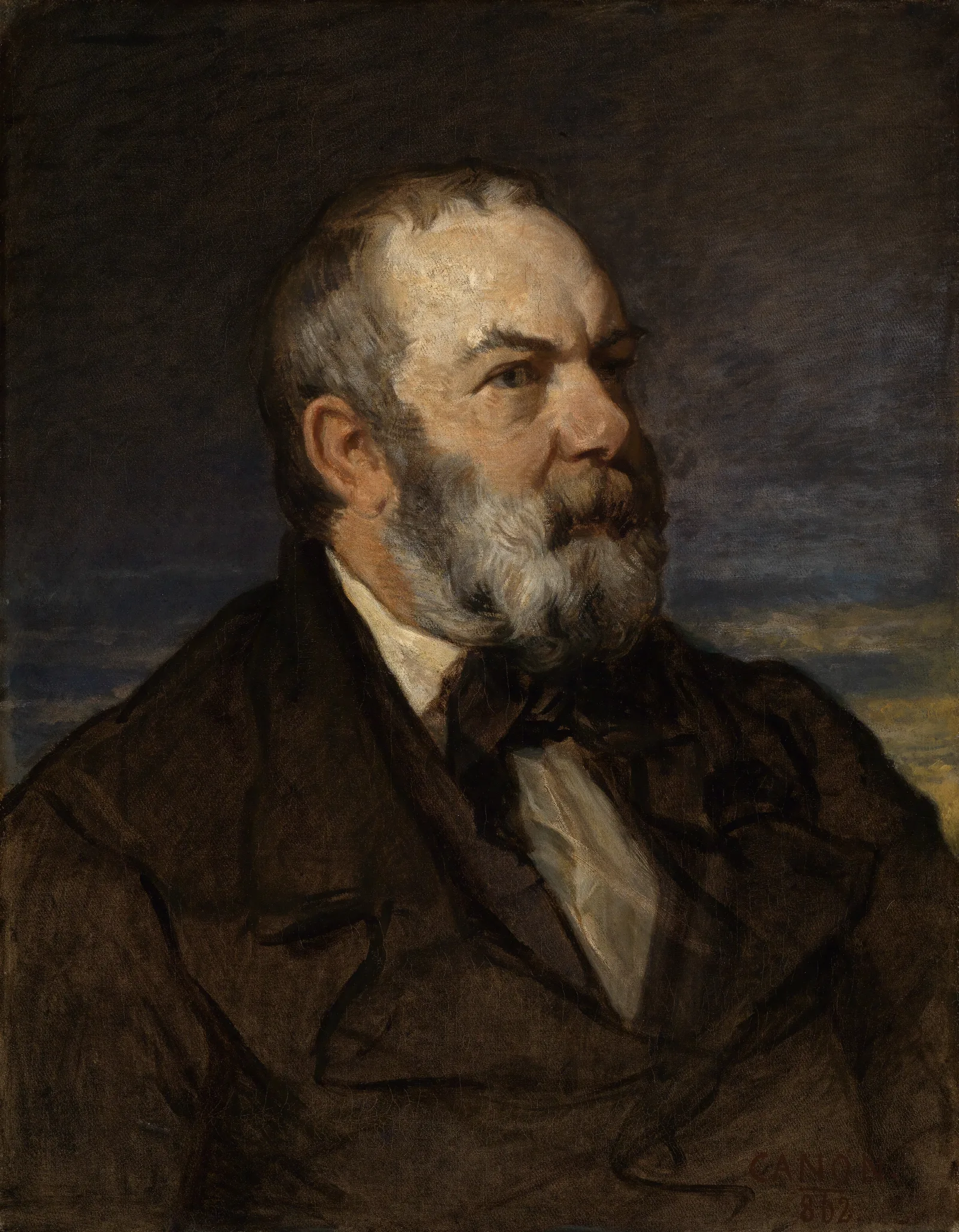 Portrait Of The Painter Johann Wilhelm Schirmer Wall Art by Hans Canon - Canvas Print