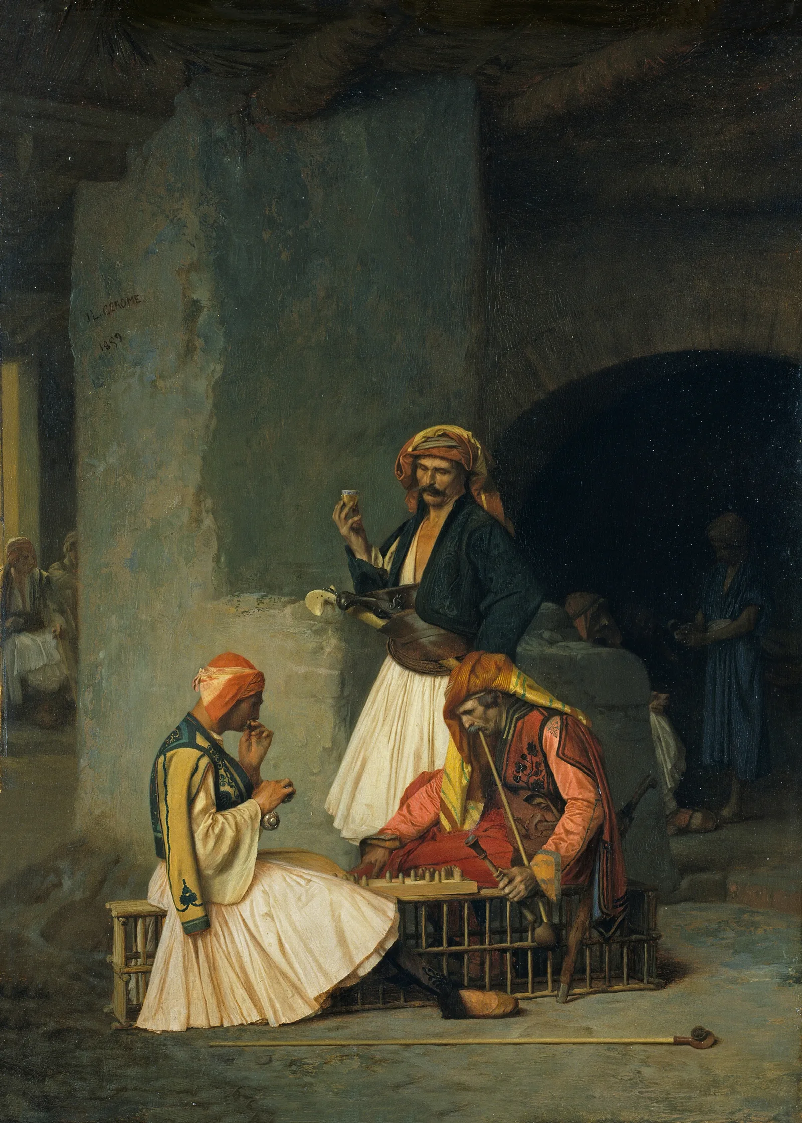 The Draught Players Wall Art by Jean-Léon Gérôme - Canvas Print
