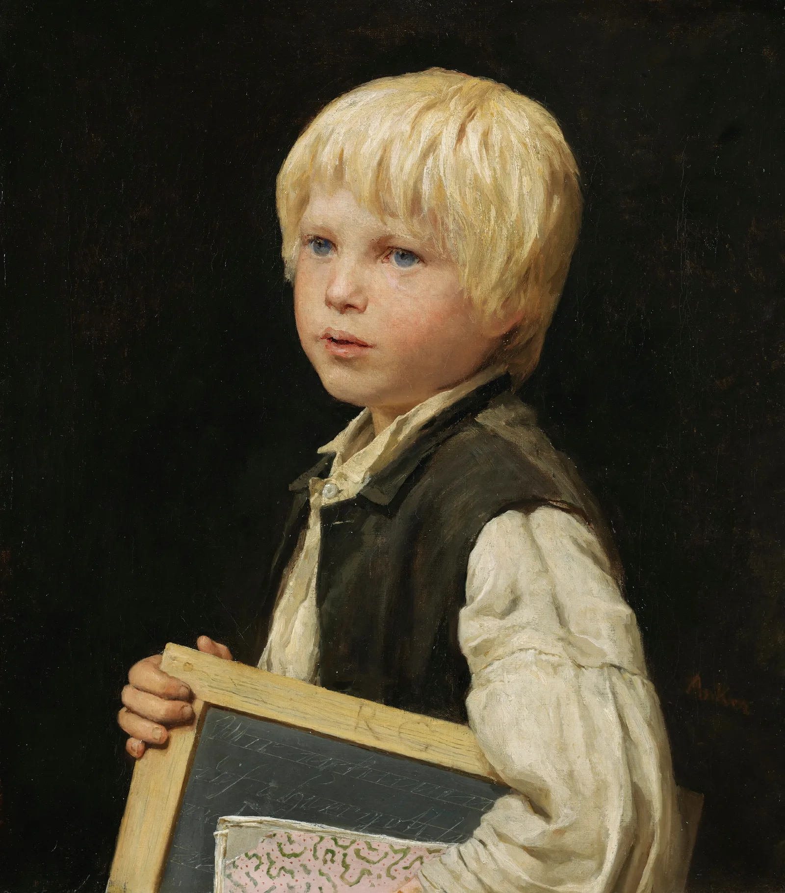 School Boy Wall Art by Albert Anker - Canvas Print