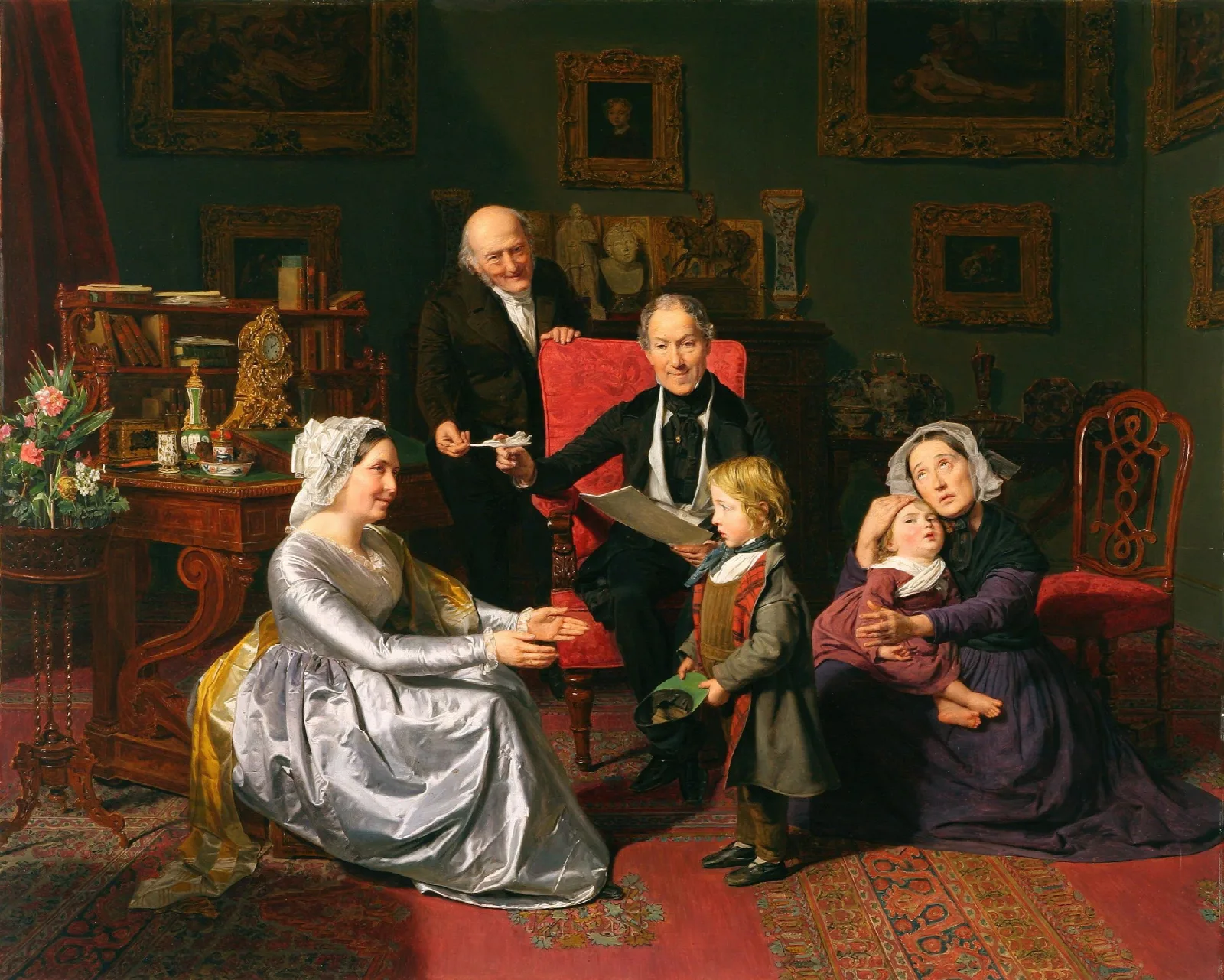 The Adoption Wall Art by Ferdinand Georg Waldmüller - Canvas Print
