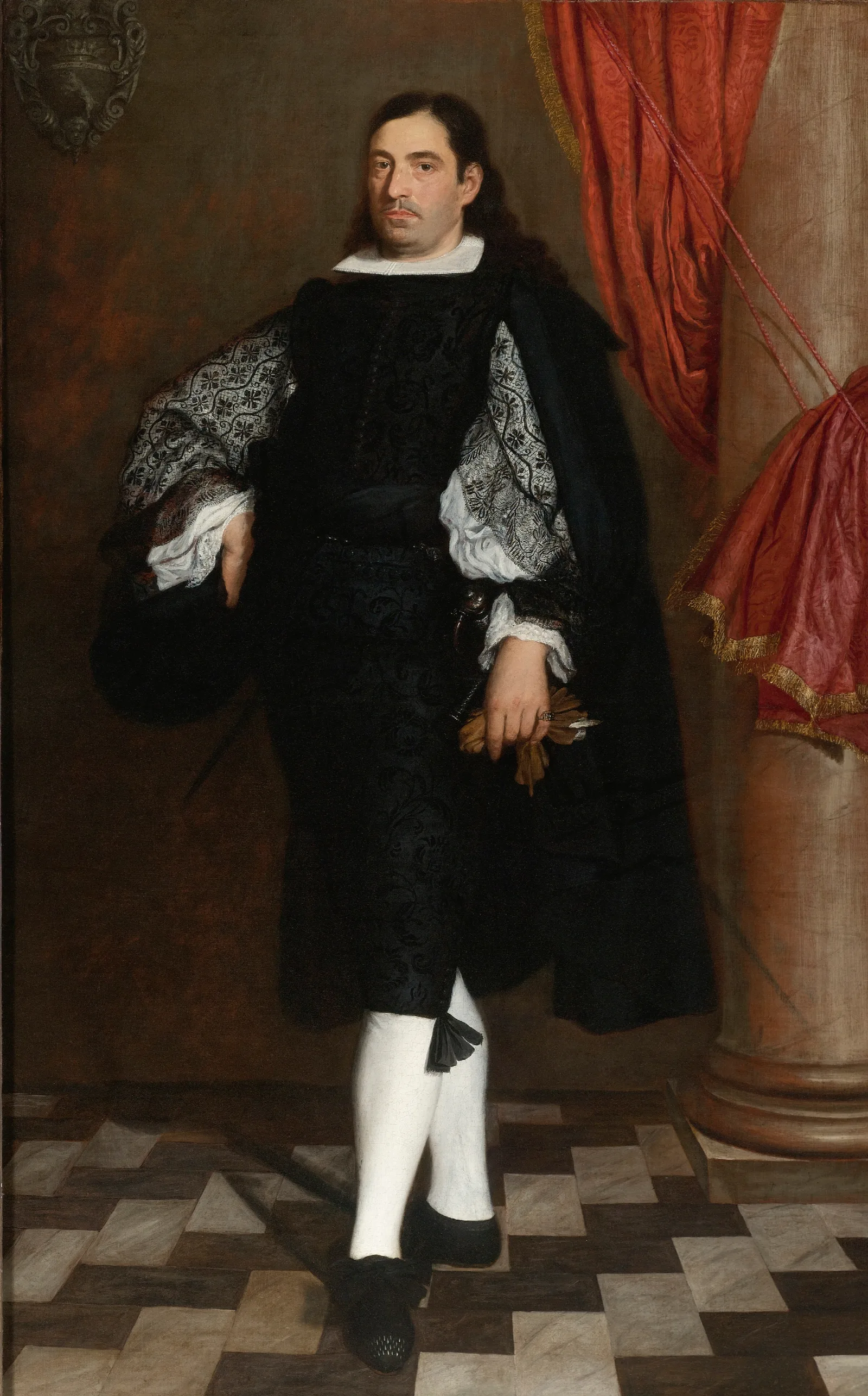 Portrait Of A Gentleman Presumably A Member Of The Ostigliani Family Wall Art by Bartolomé Estebán Murillo - Canvas Print