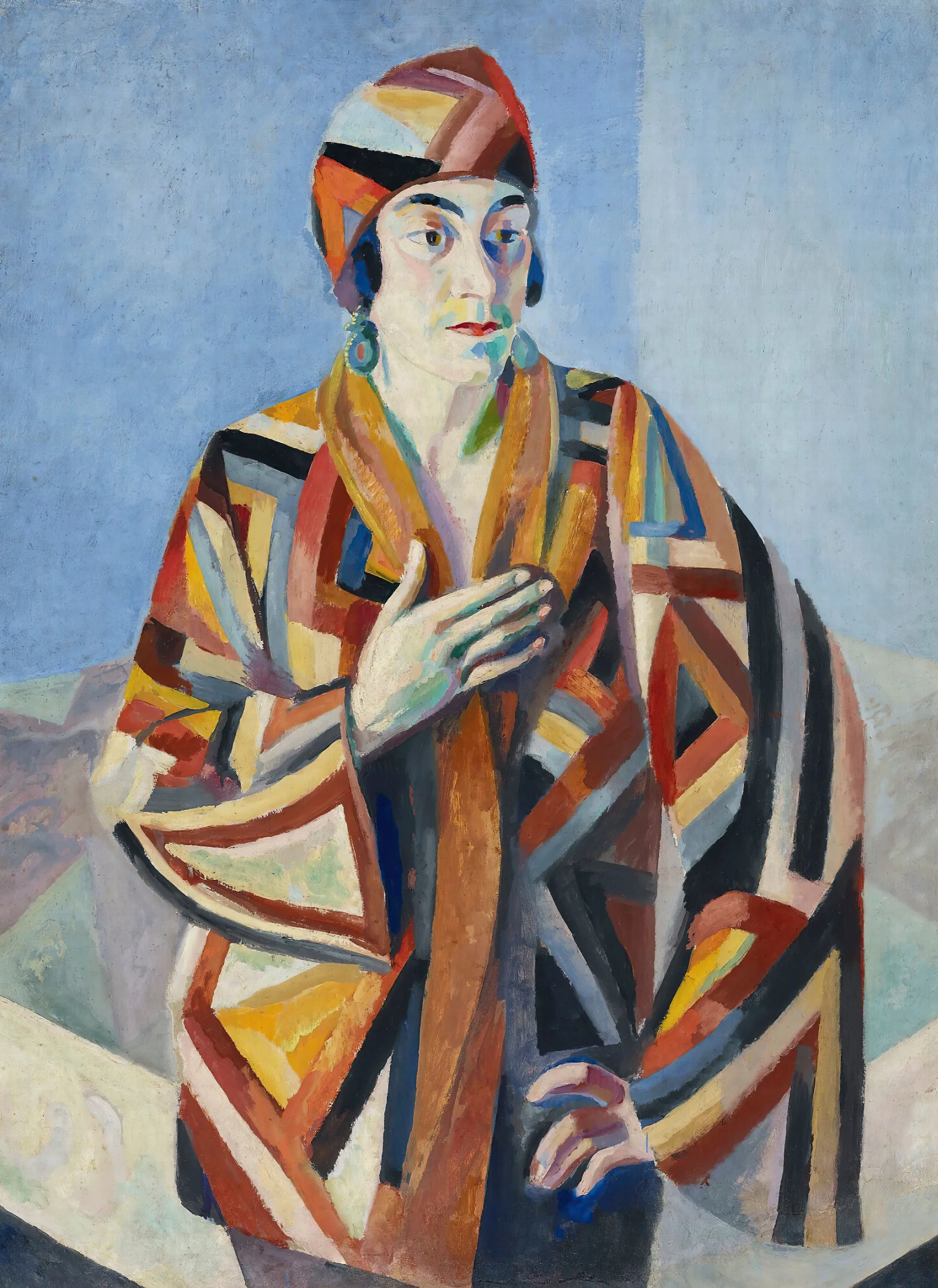 Portrait De Madame Mandel Wall Art by Robert Delaunay - Canvas Print