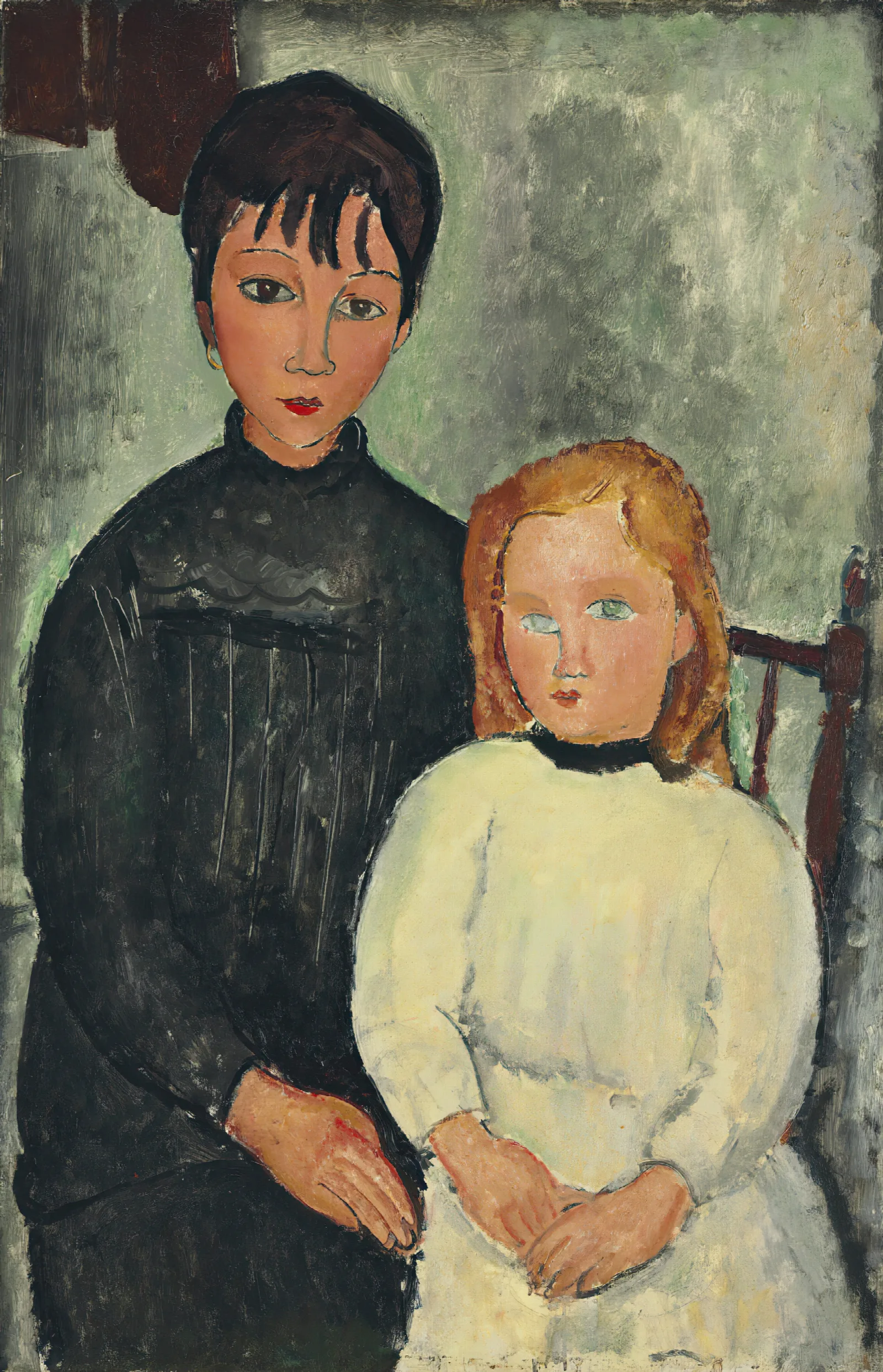 Les Deux Filles Wall Art by Amedeo Modigliani - Canvas Print