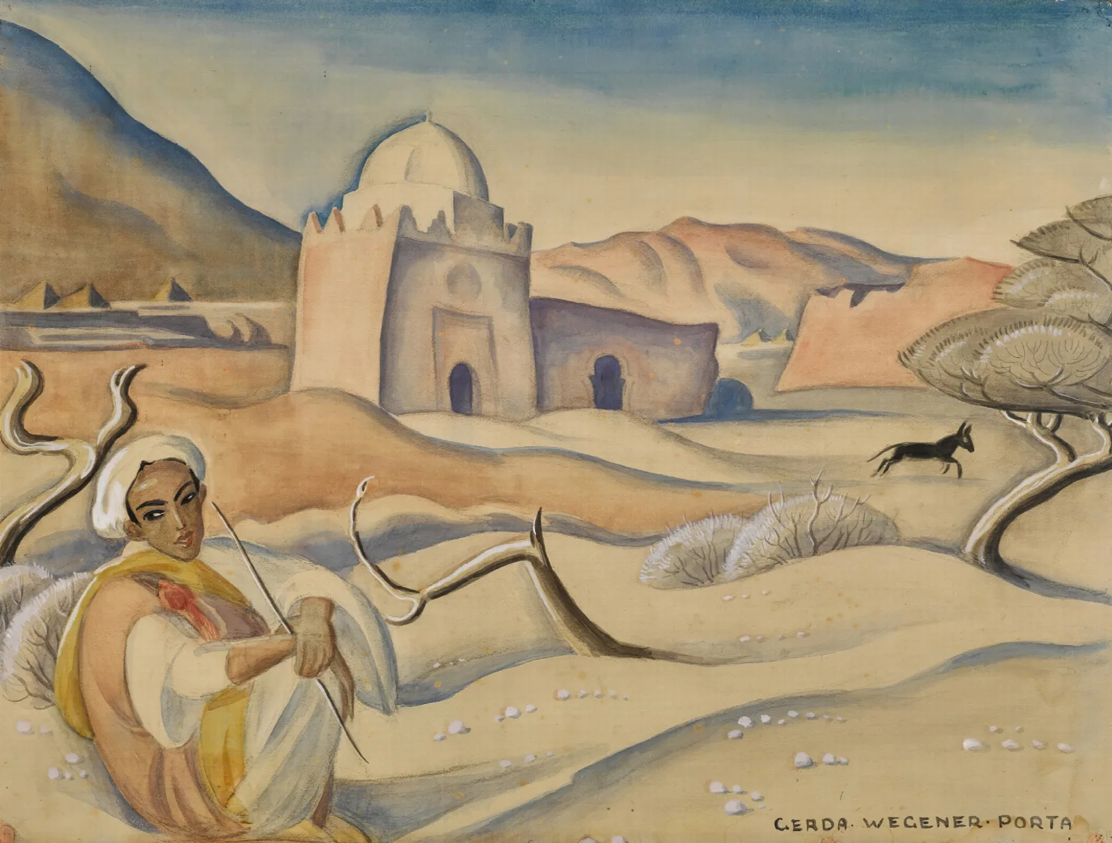 Shepherd In The Atlas Mountains Wall Art by Gerda Wegener - Canvas Print
