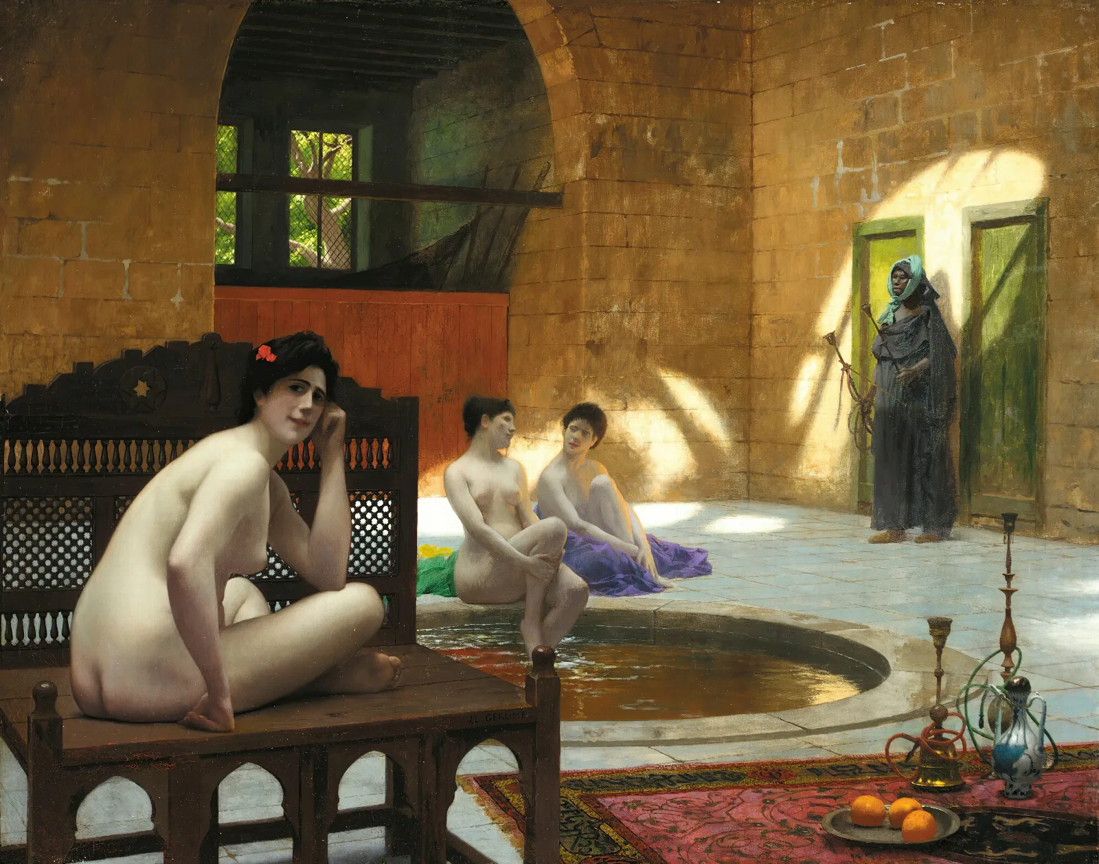 Femmes Au Bain Wall Art by Jean-Léon Gérôme - Canvas Print