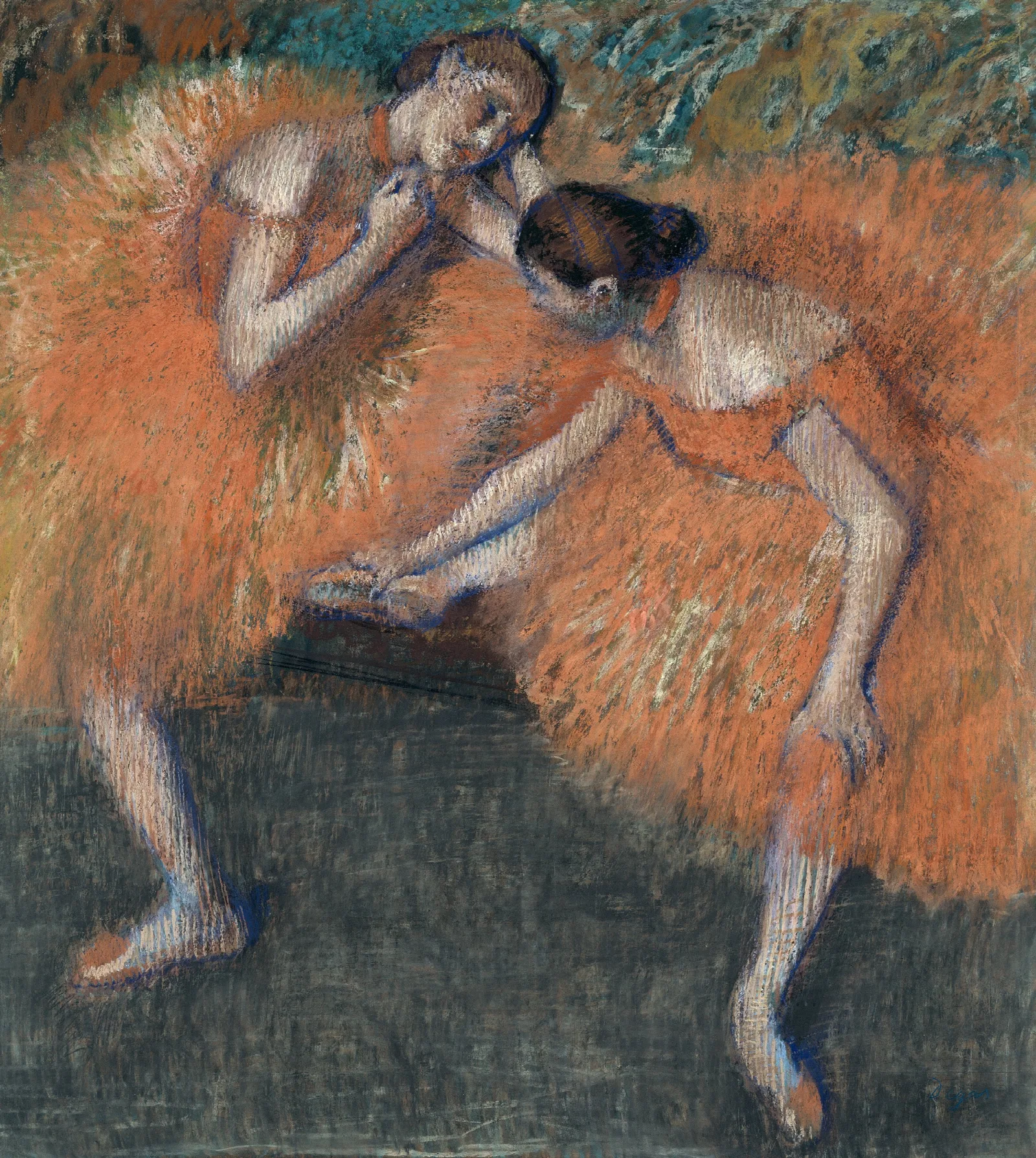 Two Dancers 4 Wall Art by Edgar Degas - Canvas Print