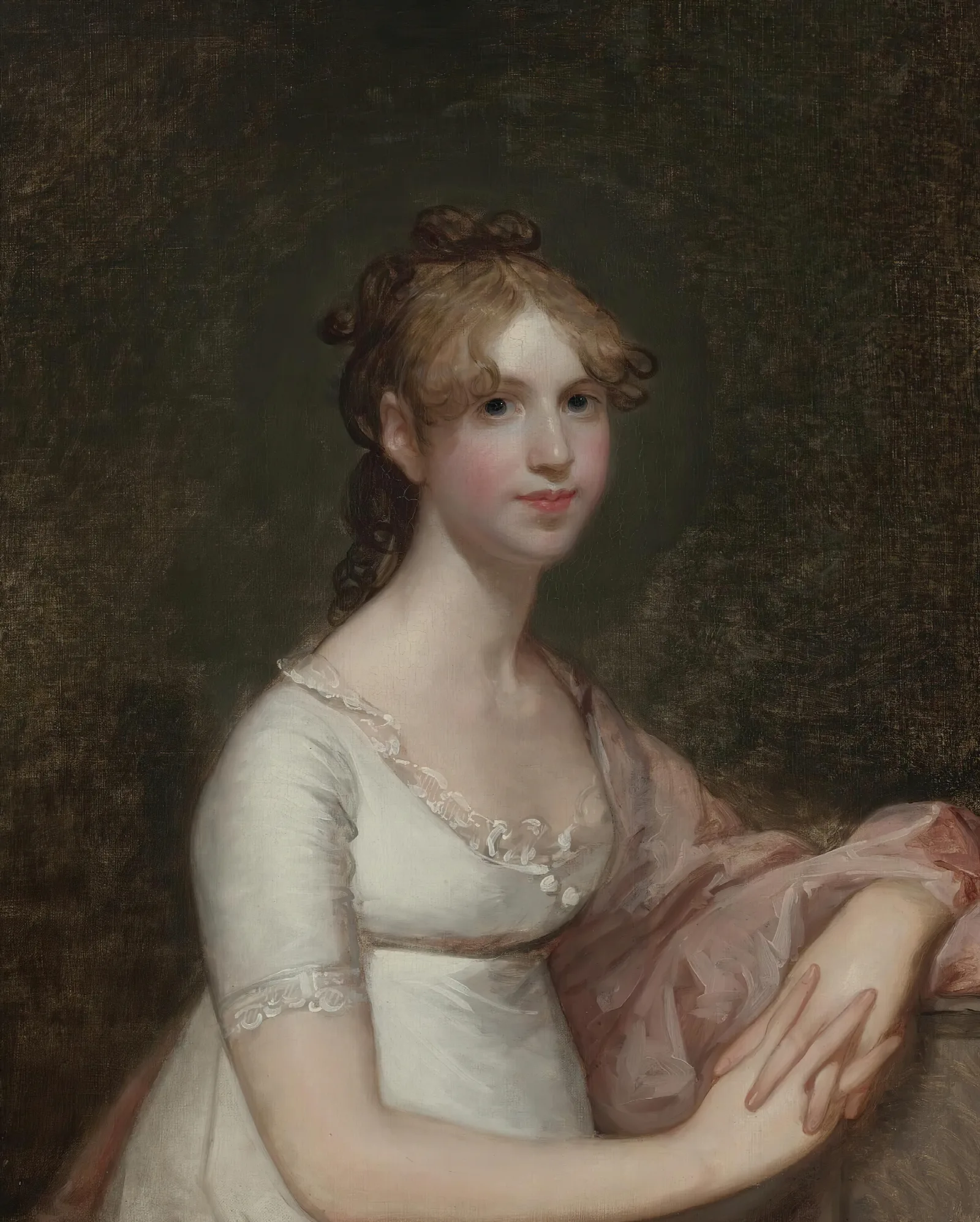 Miss Anna Powell Mason Mrs Patrick Grant Wall Art by Gilbert Stuart - Canvas Print