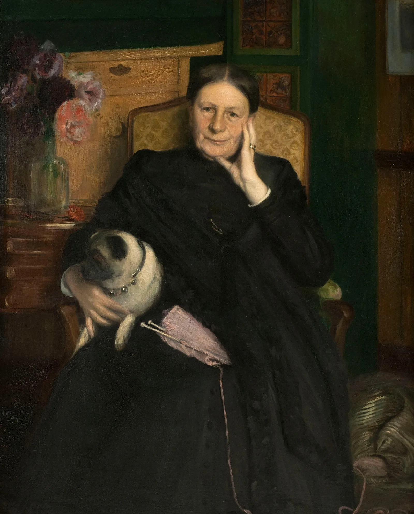 Portrait De Madame Emile Blanche Mere De Lartiste Wall Art by Jacques-Émile Blanche - Canvas Print