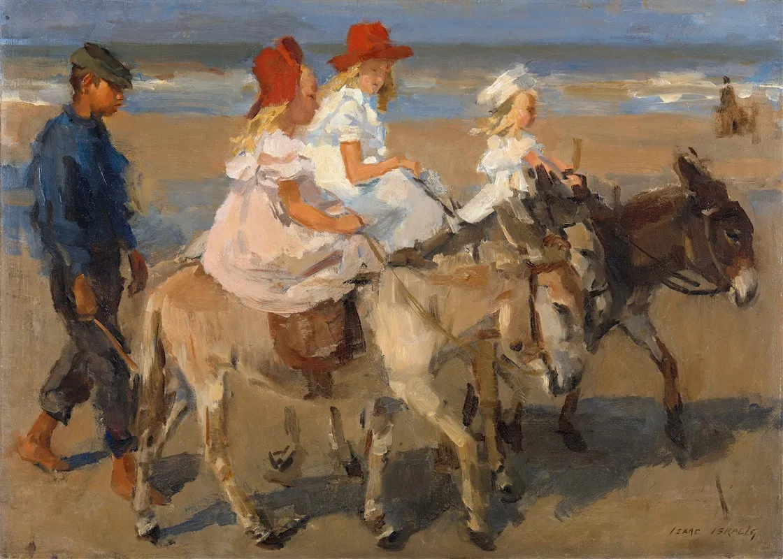 Donkey Rides On The Beach Wall Art by Isaac Israëls - Canvas Print