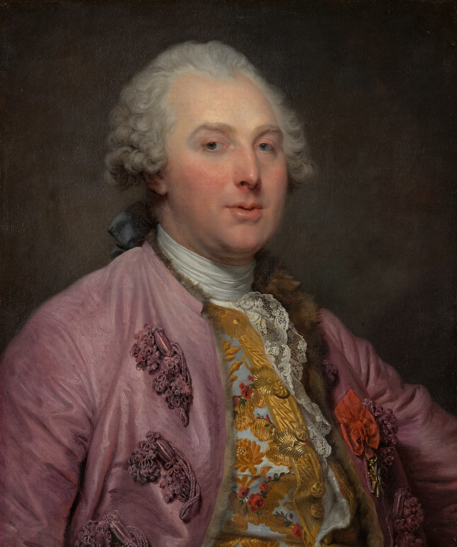 Charles Claude De Flahaut 1730 1809 Comte Dangiviller Wall Art by Jean-Baptiste Greuze - Canvas Print
